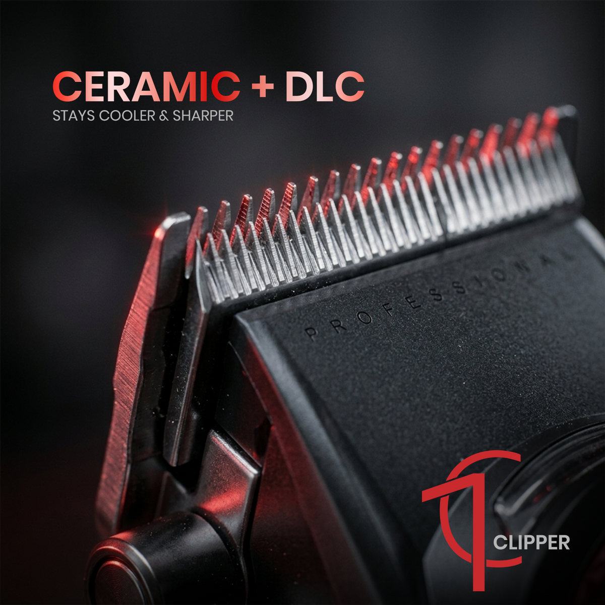VGR Stepless Pro 3-in-1 Professional Grooming Kit for Salon & Men with Charging Station, Stepless Speed Control, Ceramic DLC Blades, Double Titanium Foils, LED Display, Red