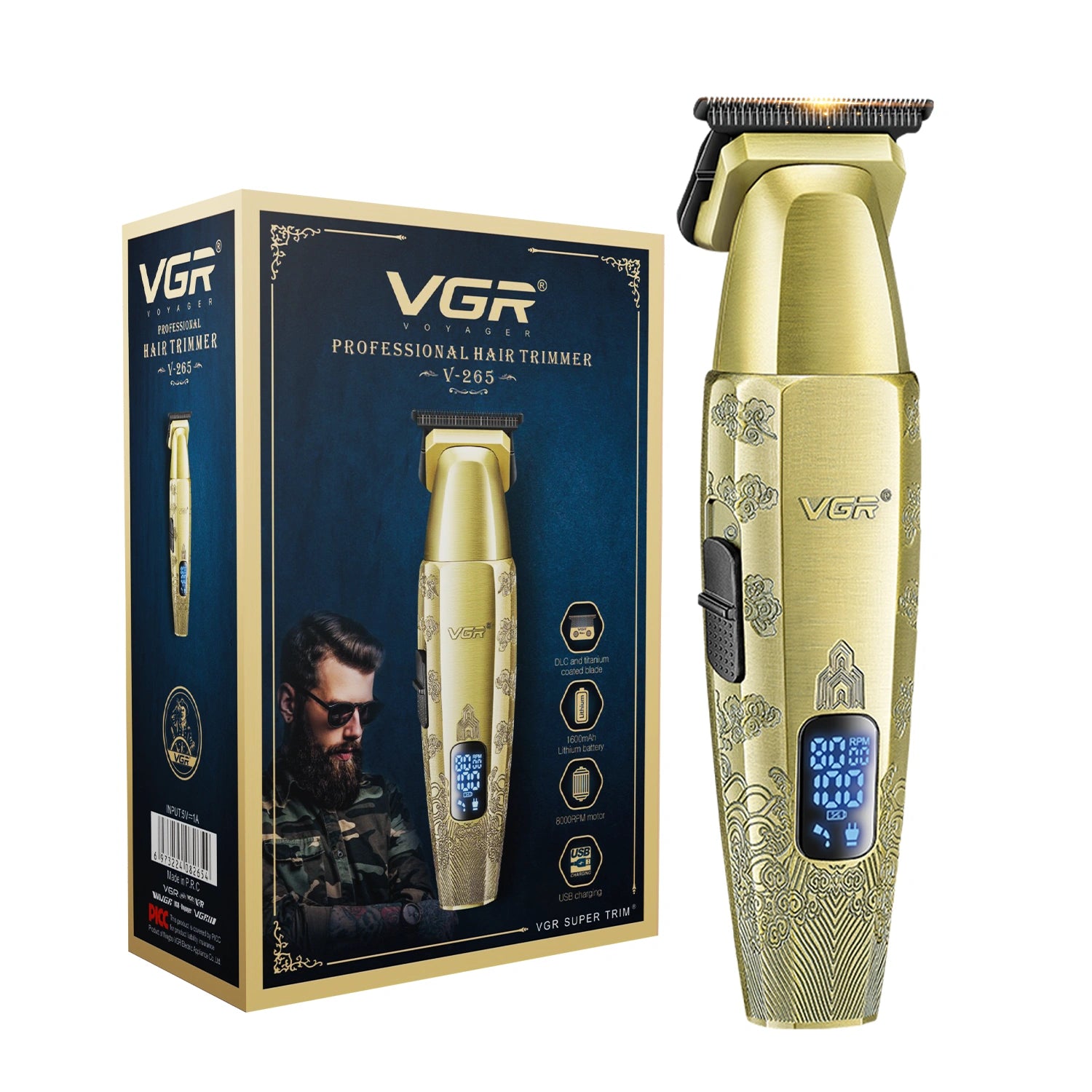 VGR V-265 Professional Hair Trimmer With Super Trim for Men - vgrofficial.in