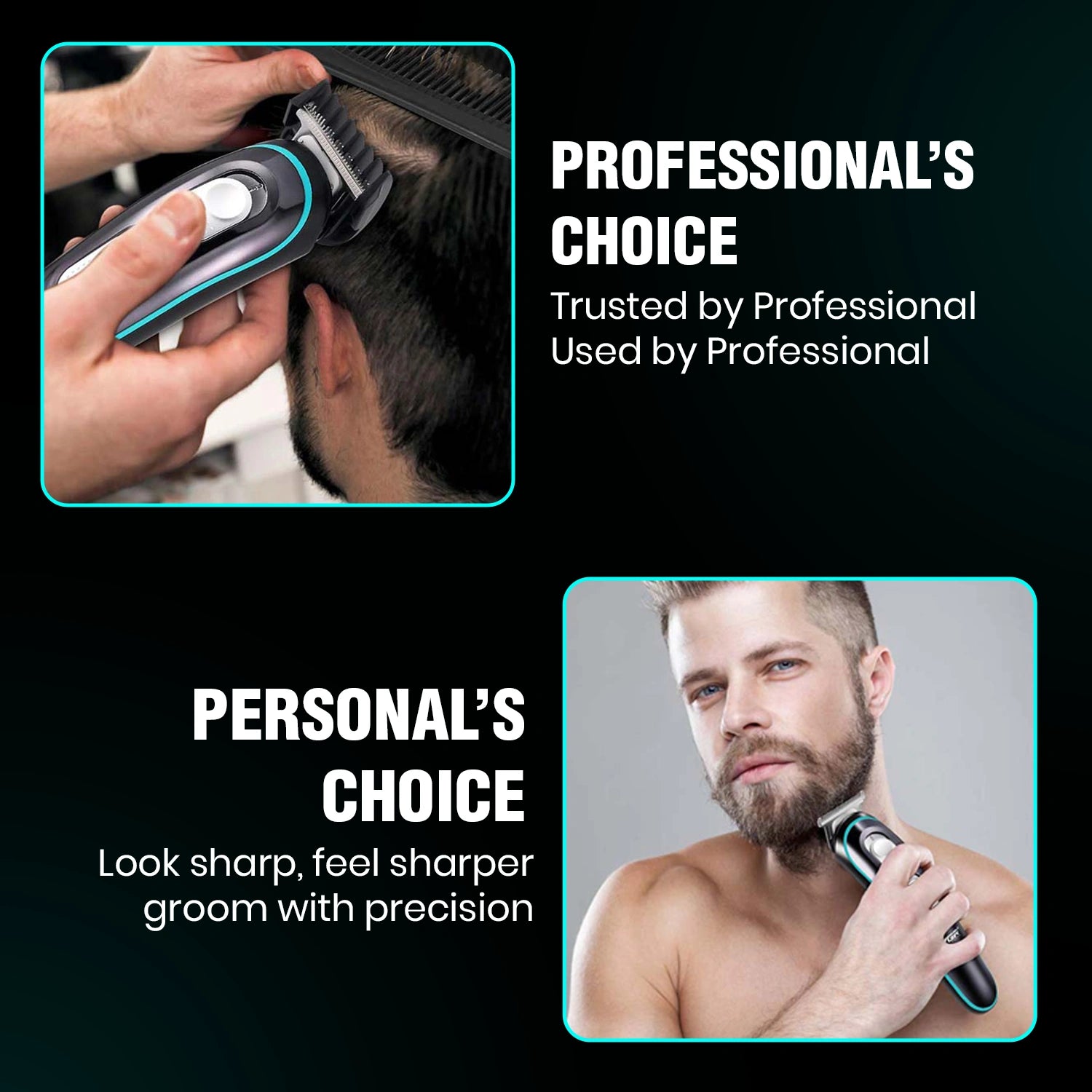 VGR V-055 Hair Trimmer For Men, Black