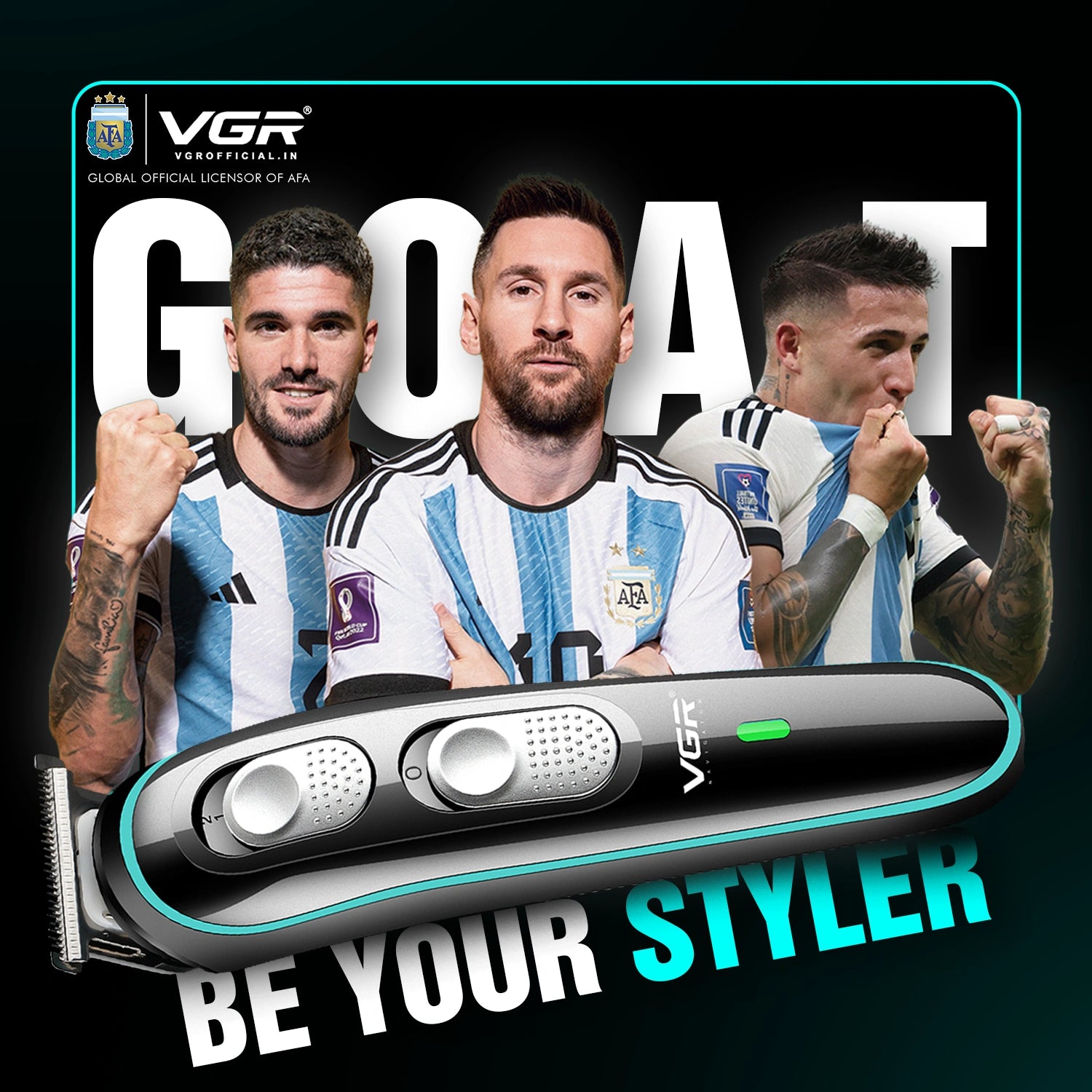 VGR V-055 Hair Trimmer For Men, Black
