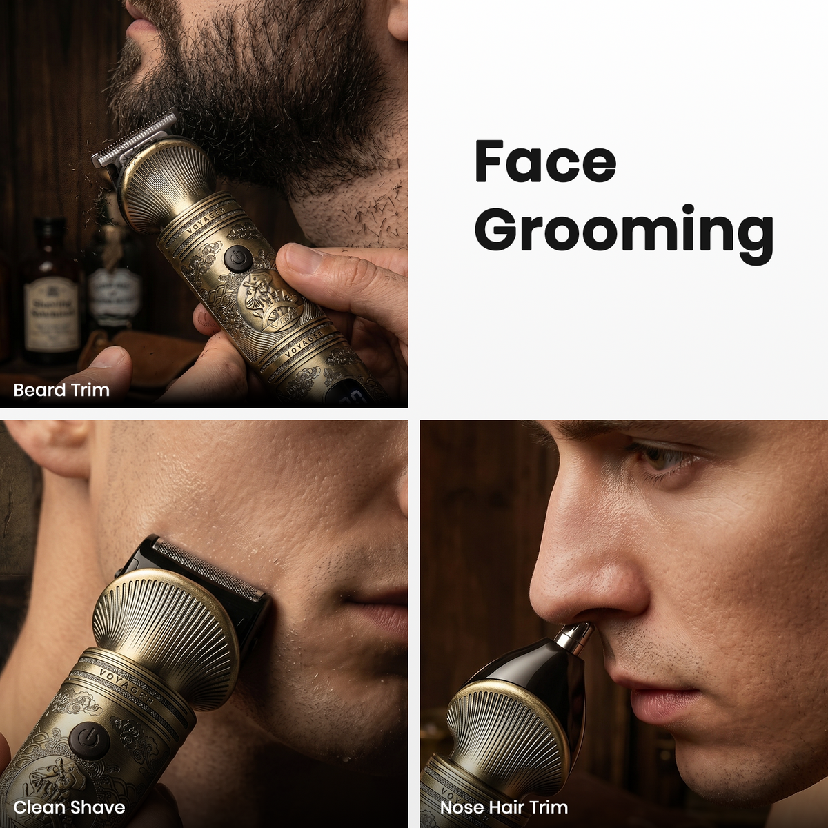 VGR V-106 Professional 6 in 1 Grooming Kit For Men with 180 Min Runtime, Gold
