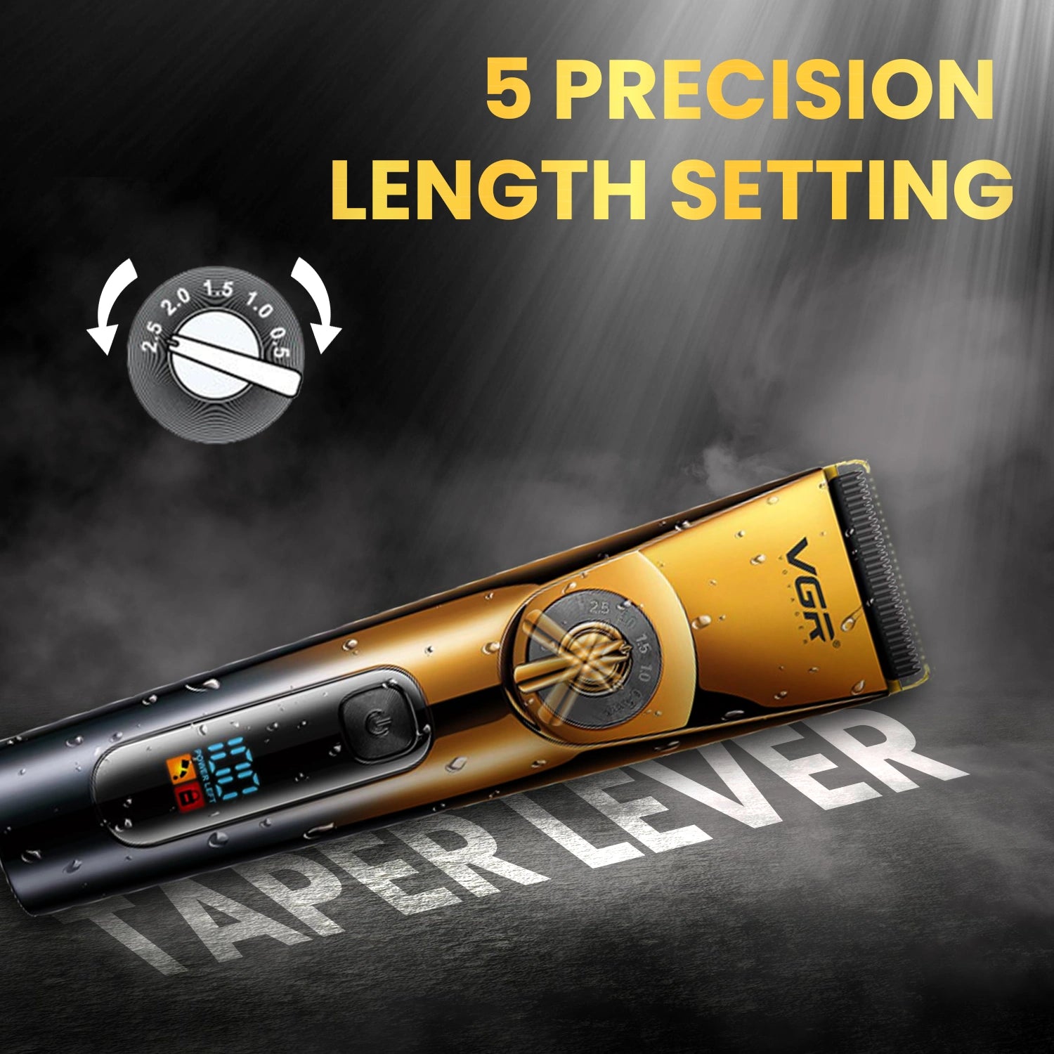 VGR V-663 Professional Hair Clipper For Men (Gold/Black)