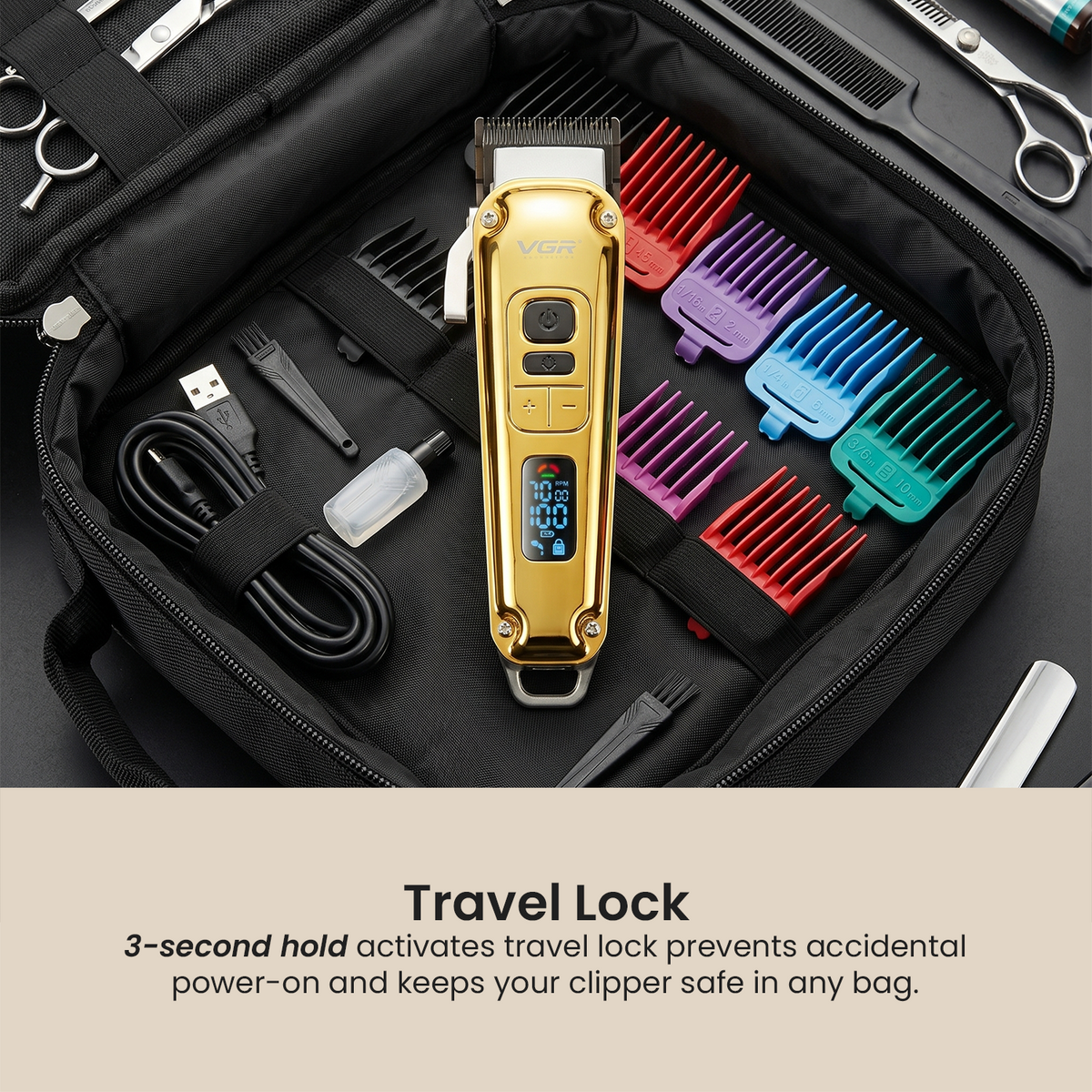 VGR V-006 Professional Hair Clipper For Men, Gold
