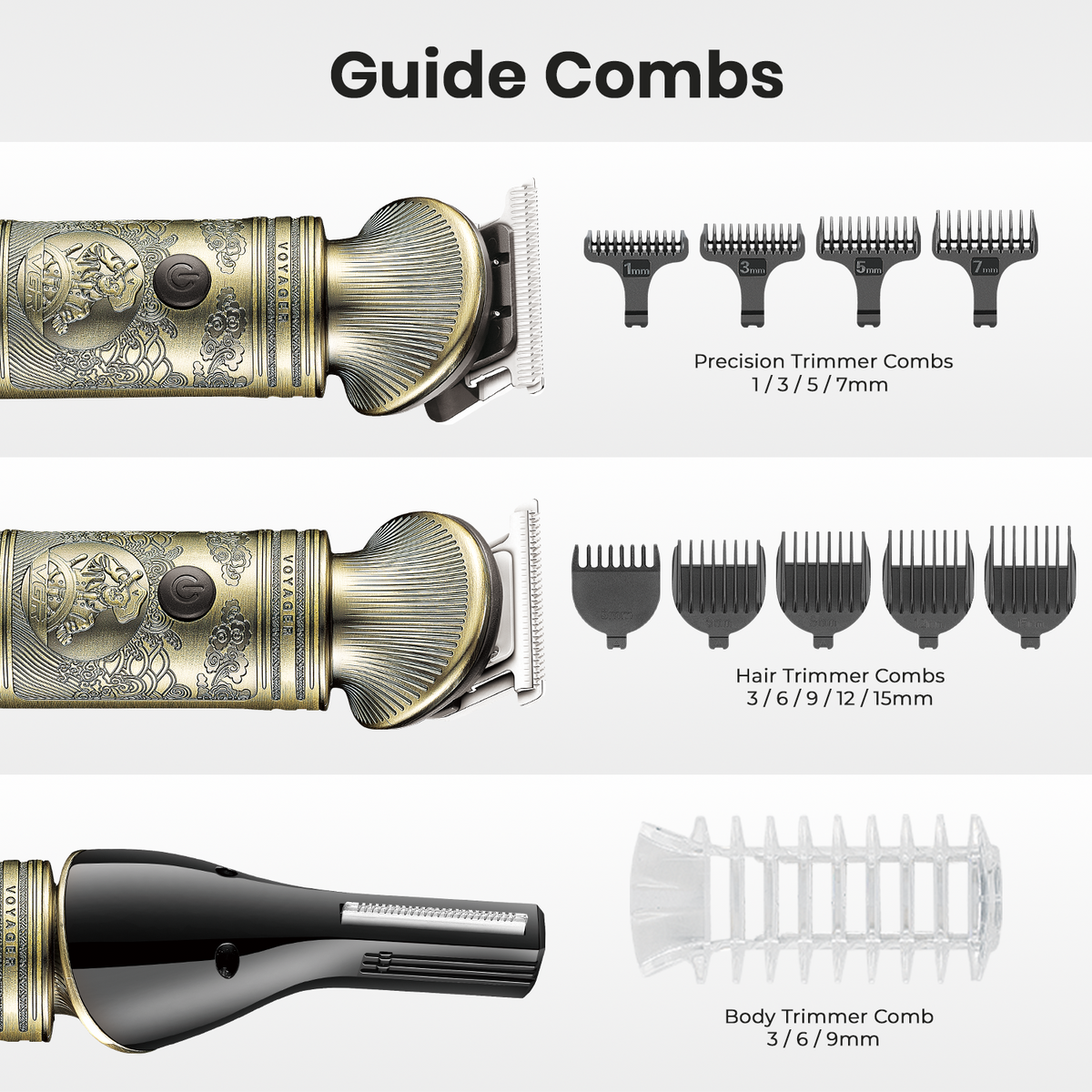 VGR V-106 Professional 6 in 1 Grooming Kit For Men with 180 Min Runtime, Gold