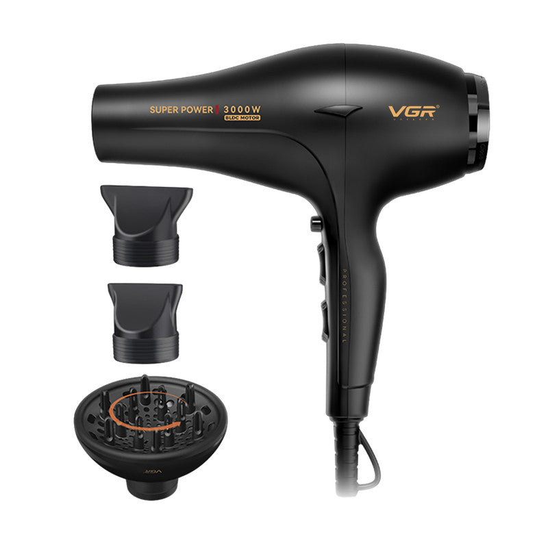 VGR V-406D Professional Hair Dryer with 110,000 RPM BLDC Motor, Black