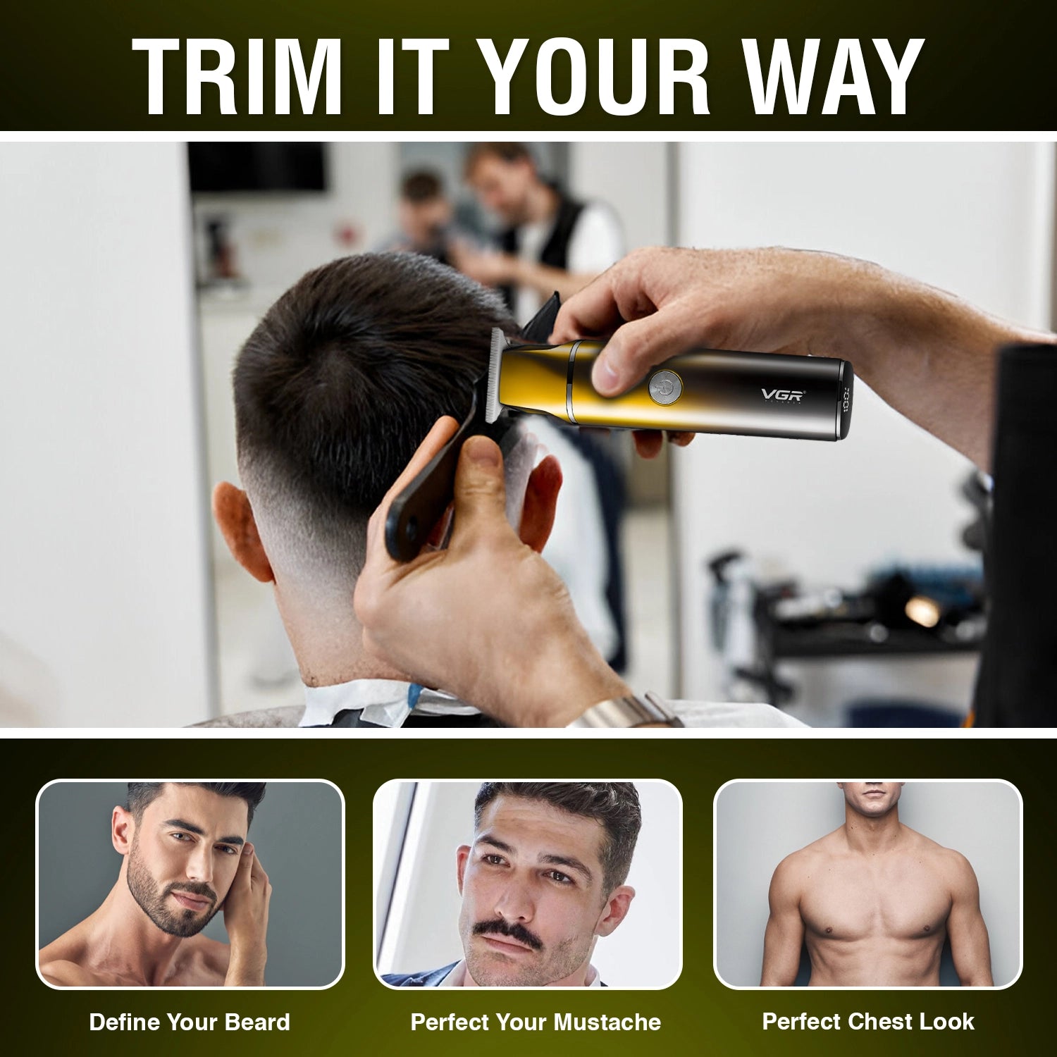 VGR V-986 Professional T-Blade Hair Trimmer – Sharp, Durable Blades for Precise Haircuts and Styles