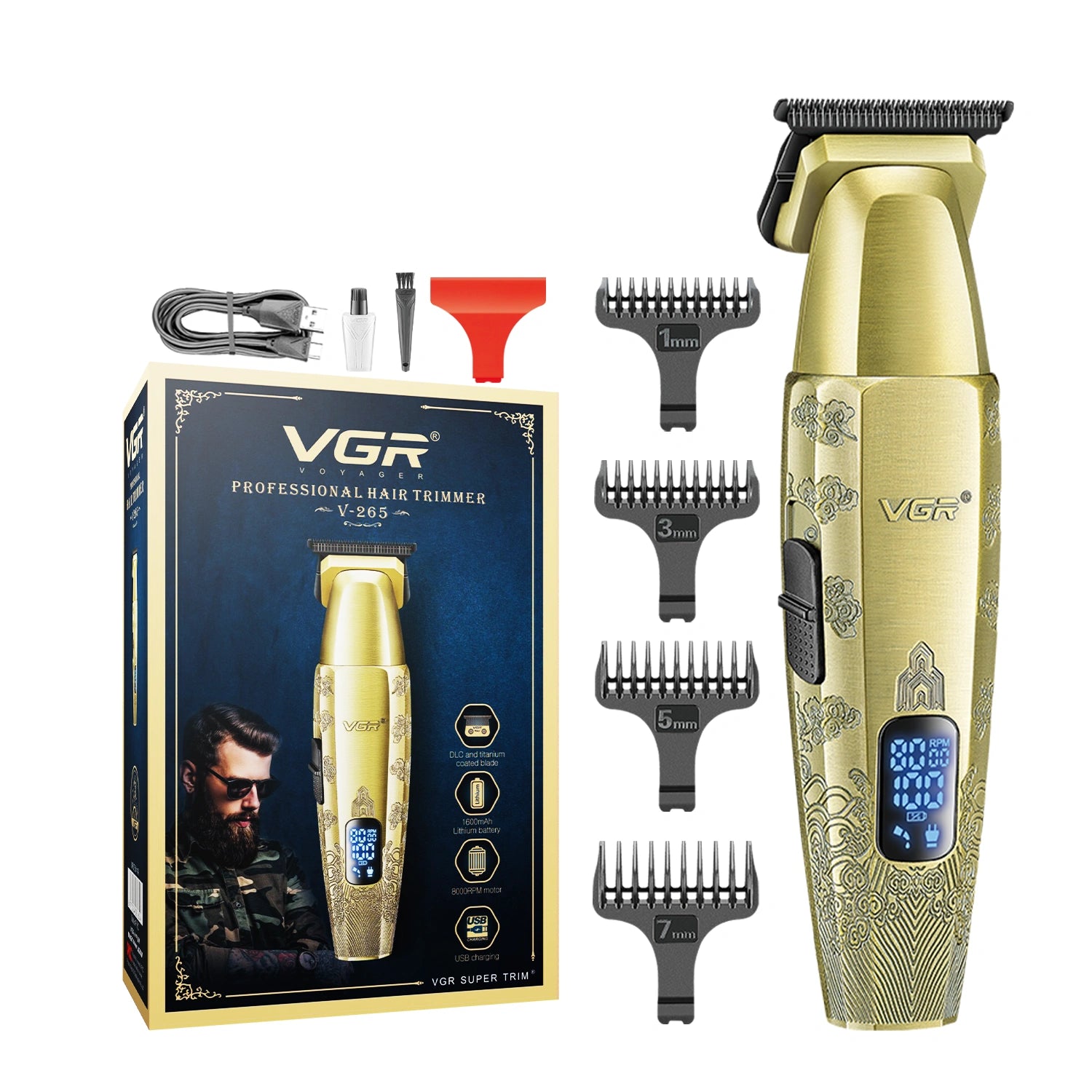 VGR V-265 Professional Hair Trimmer With Super Trim for Men