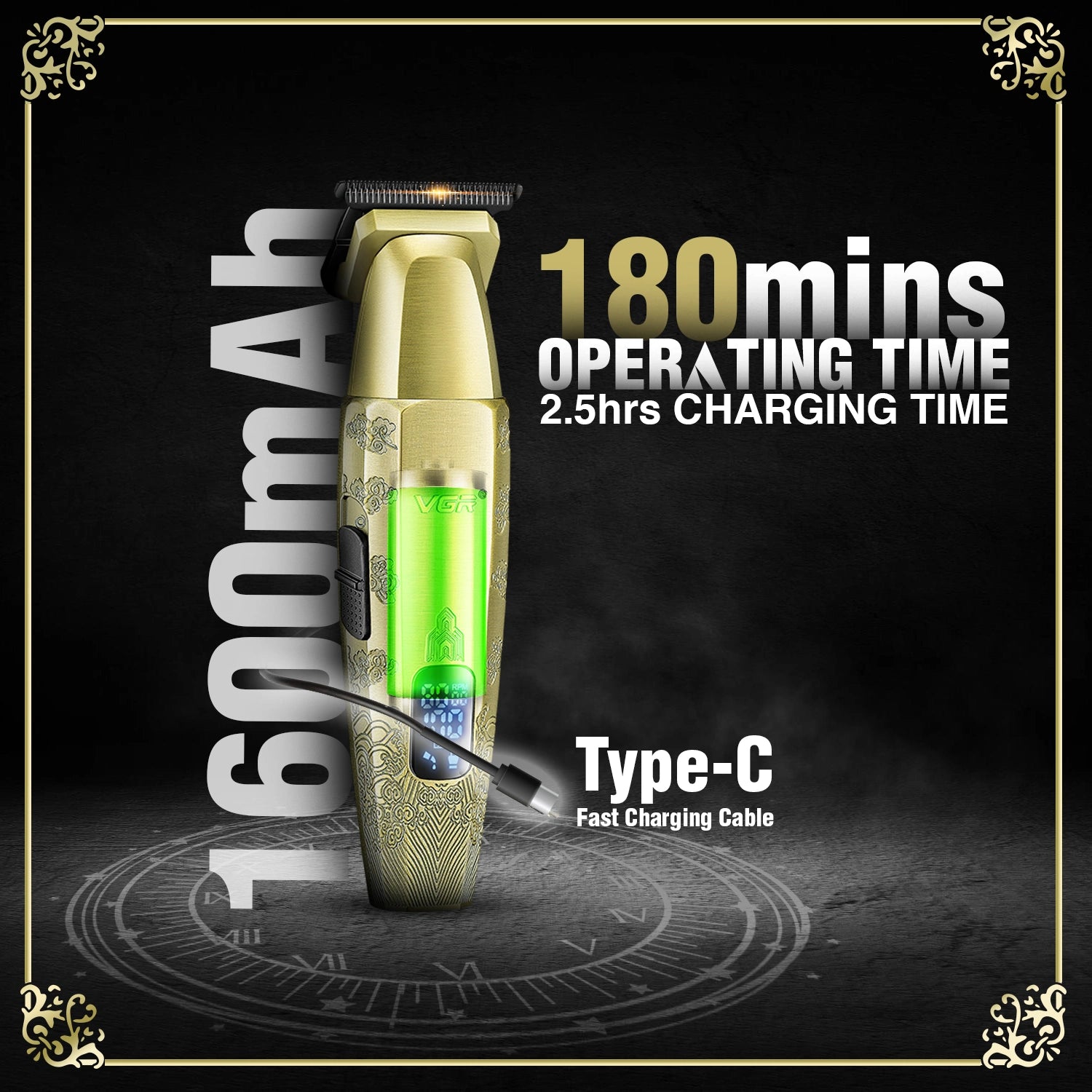 VGR V-265 Professional Hair Trimmer With Super Trim for Men
