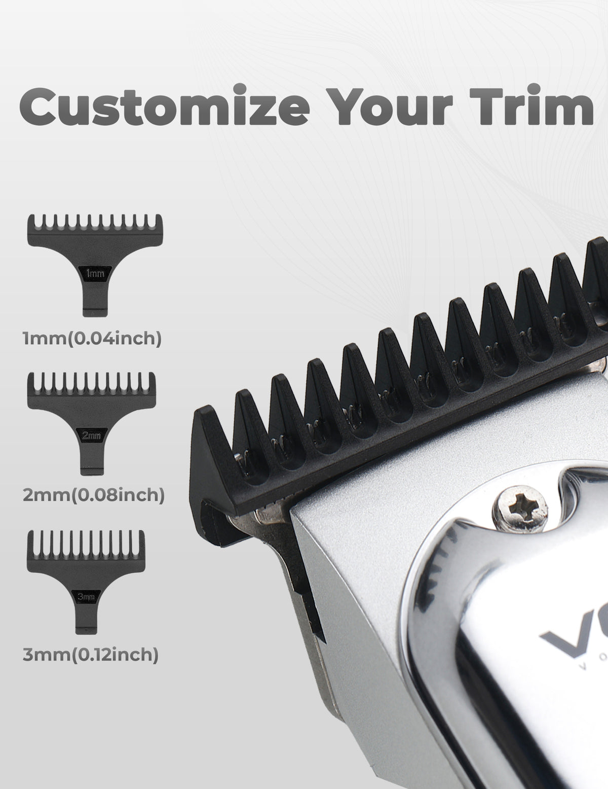 VGR V-071 Professional Hair Trimmer For Men with 120 Min Runtime, Silver