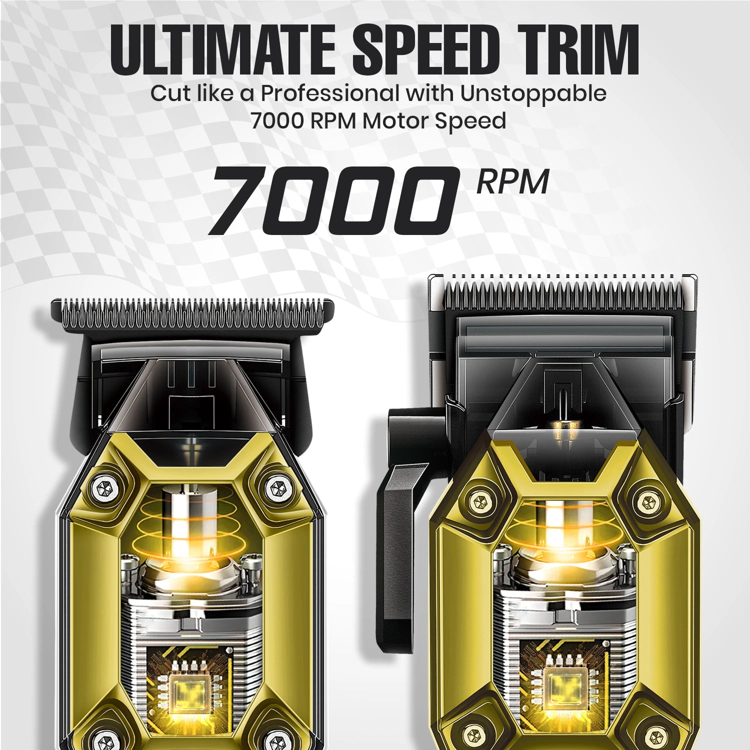 VGR V-600 & V-900-Gold Professional Hair Clipper & Trimmer Set