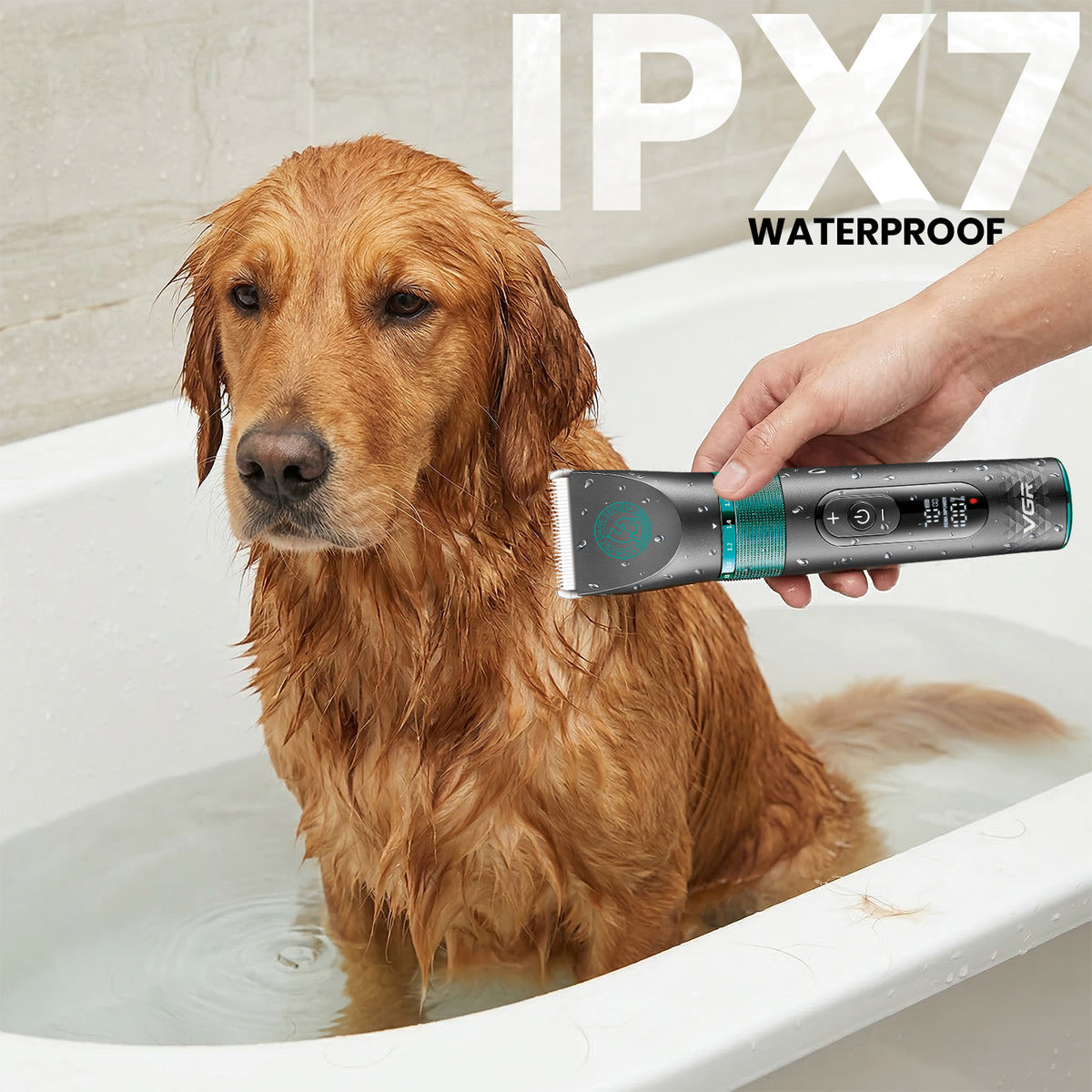 VGR V-209 Professional Pet Clipper with 200 Min Runtime, Black
