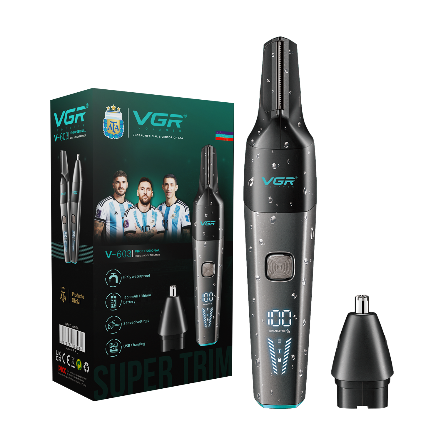 VGR V-603 Professional Nose & Body Trimmer for Men with Waterproof Design - vgrofficial.in