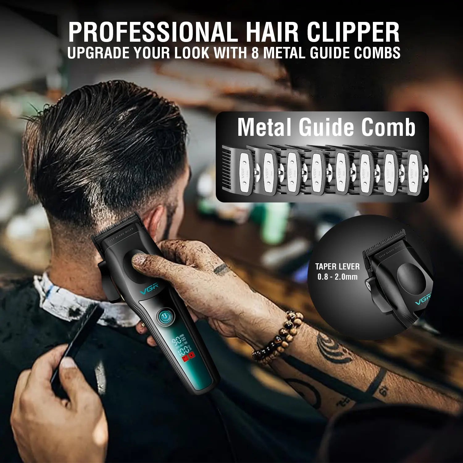 VGR V-195 Professional Hair Clipper Shaver for Men