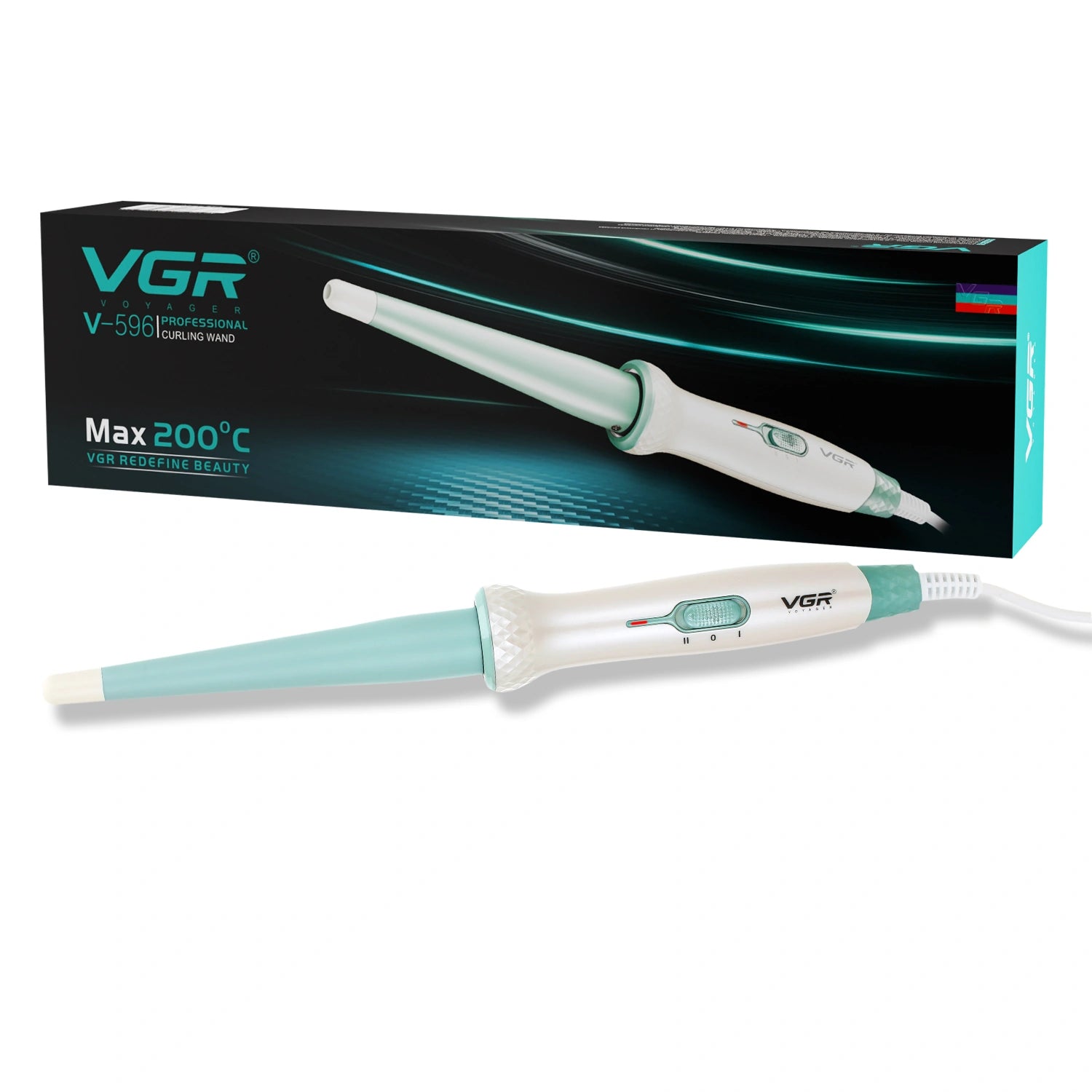 VGR V-596 Hair Curler Iron For Women, Green