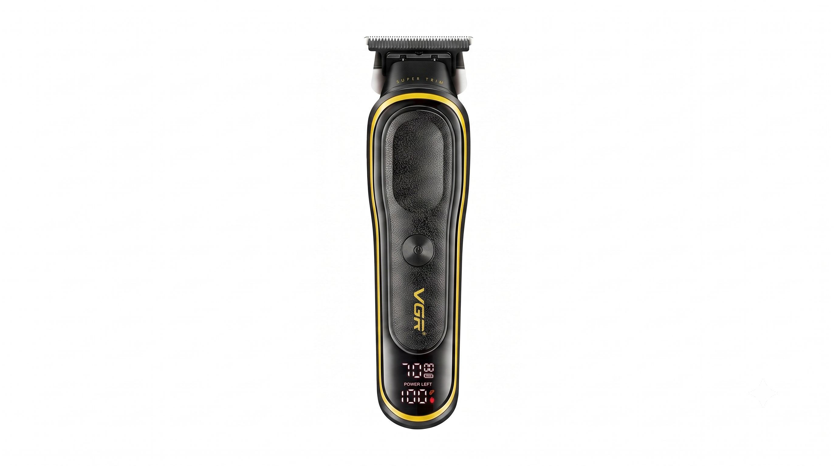 VGR V-250 Professional Hair Trimmer for Men, Ceramic Titanium Blades, Turbo Mode, LED Display, Travel Lock, USB Rechargeable, 180-Min Runtime, Black/Yellow & Black/Green