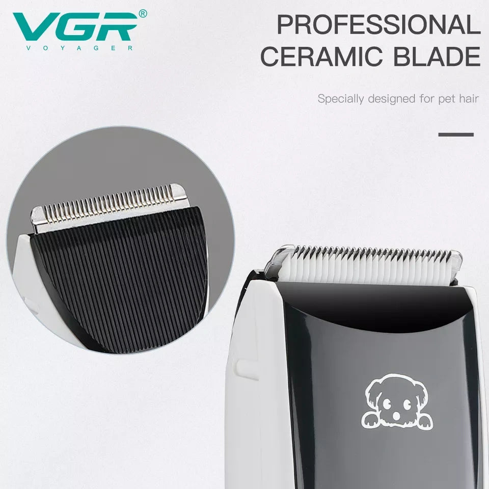 VGR V-232 Waterproof IPX7 Hair Clipper For Pets, White