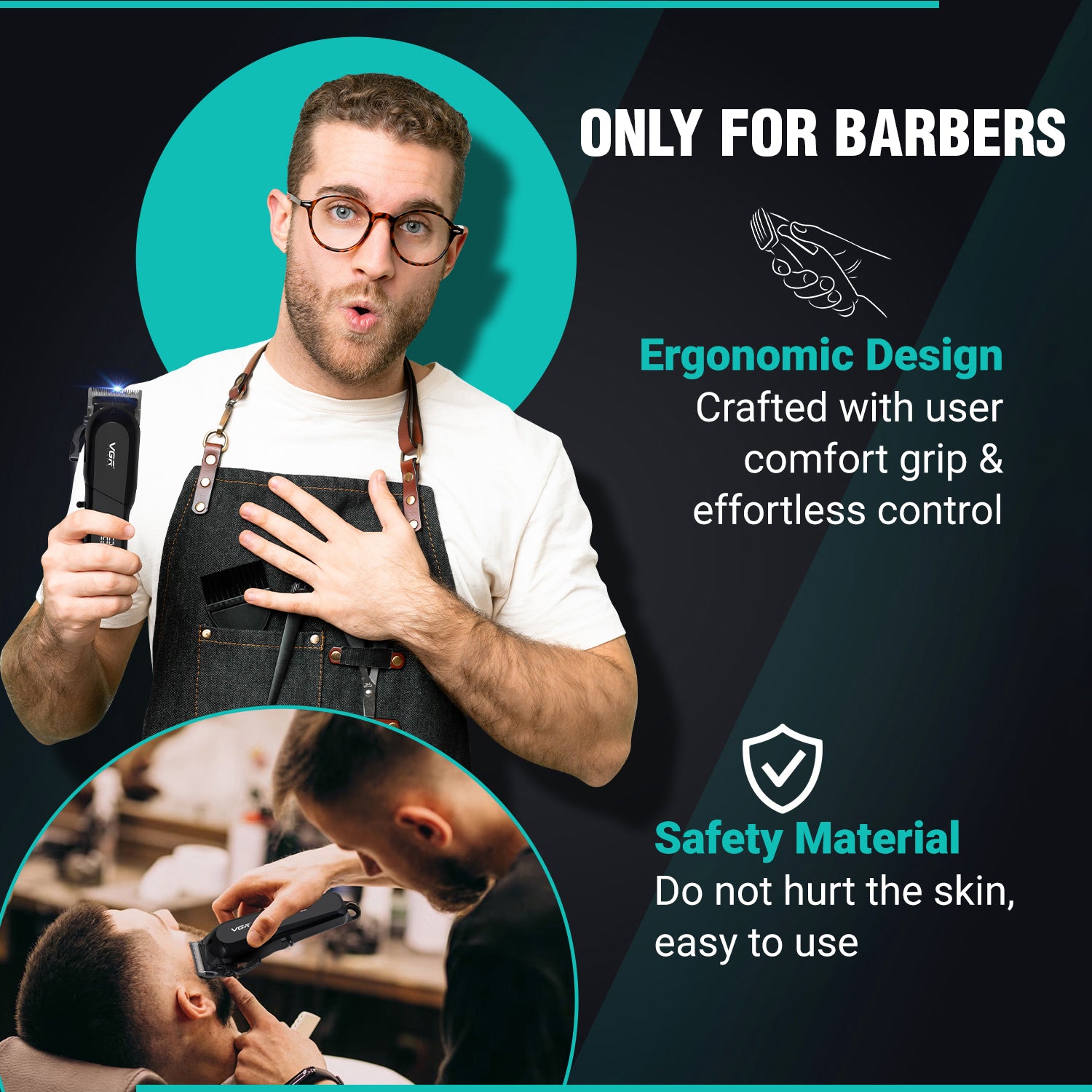 VGR VL-118 Limited Edition Hair Clipper For Men, Black