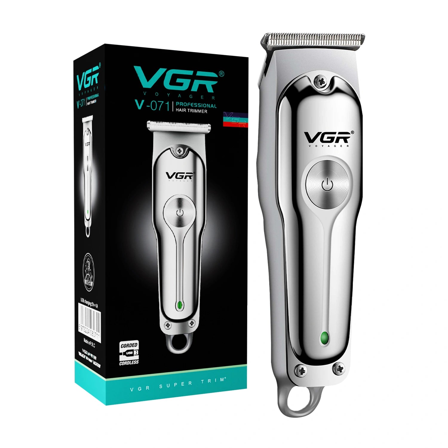 VGR V-071 Hair Trimmer For Men, Silver