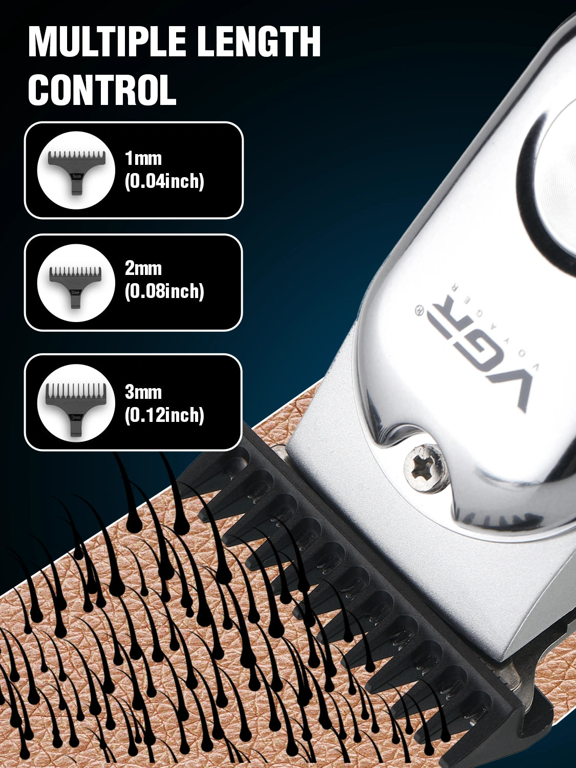 VGR V-071 Hair Trimmer For Men, Silver