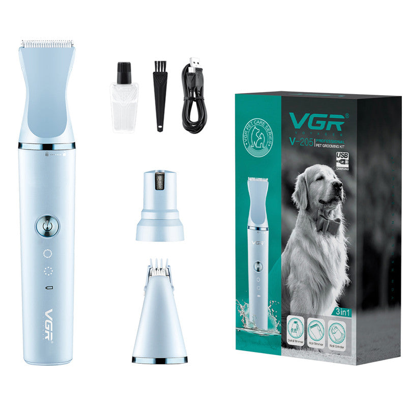 VGR V-205 Professional Pet Clipper with 120 Min Runtime, Blue