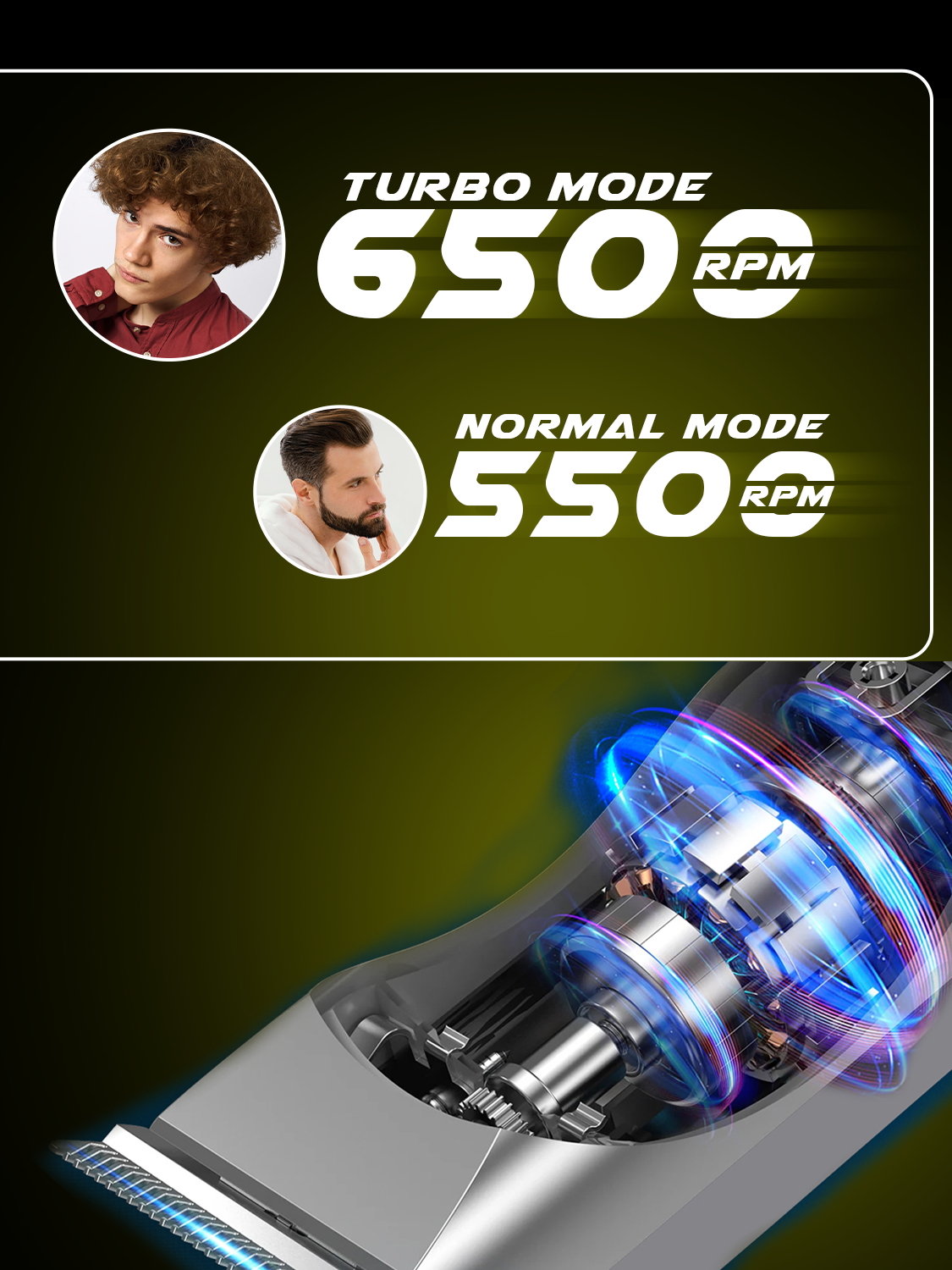 VGR V-290 Professional Hair Trimmer For Men with 120 Min Runtime, Gold