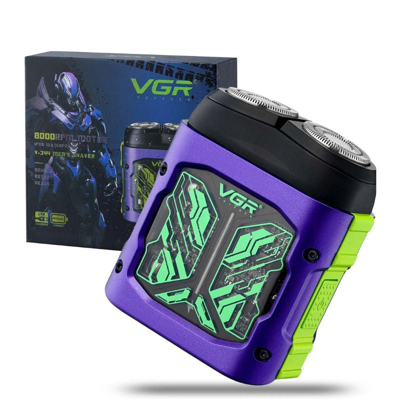 VGR V-344 Professional Rotary Shaver with 60 Min Runtime, Purple