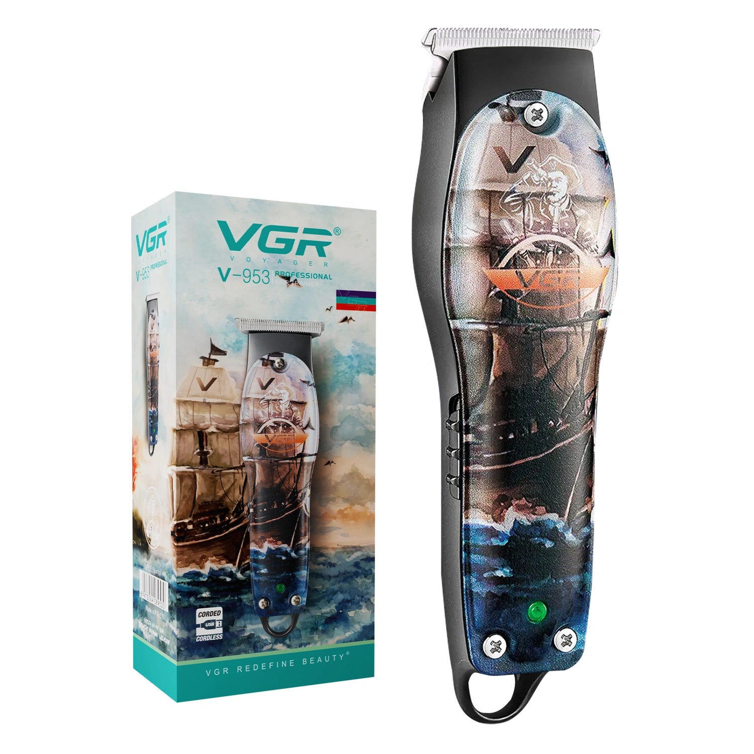 VGR V-953 Hair Trimmer For Men, Brown