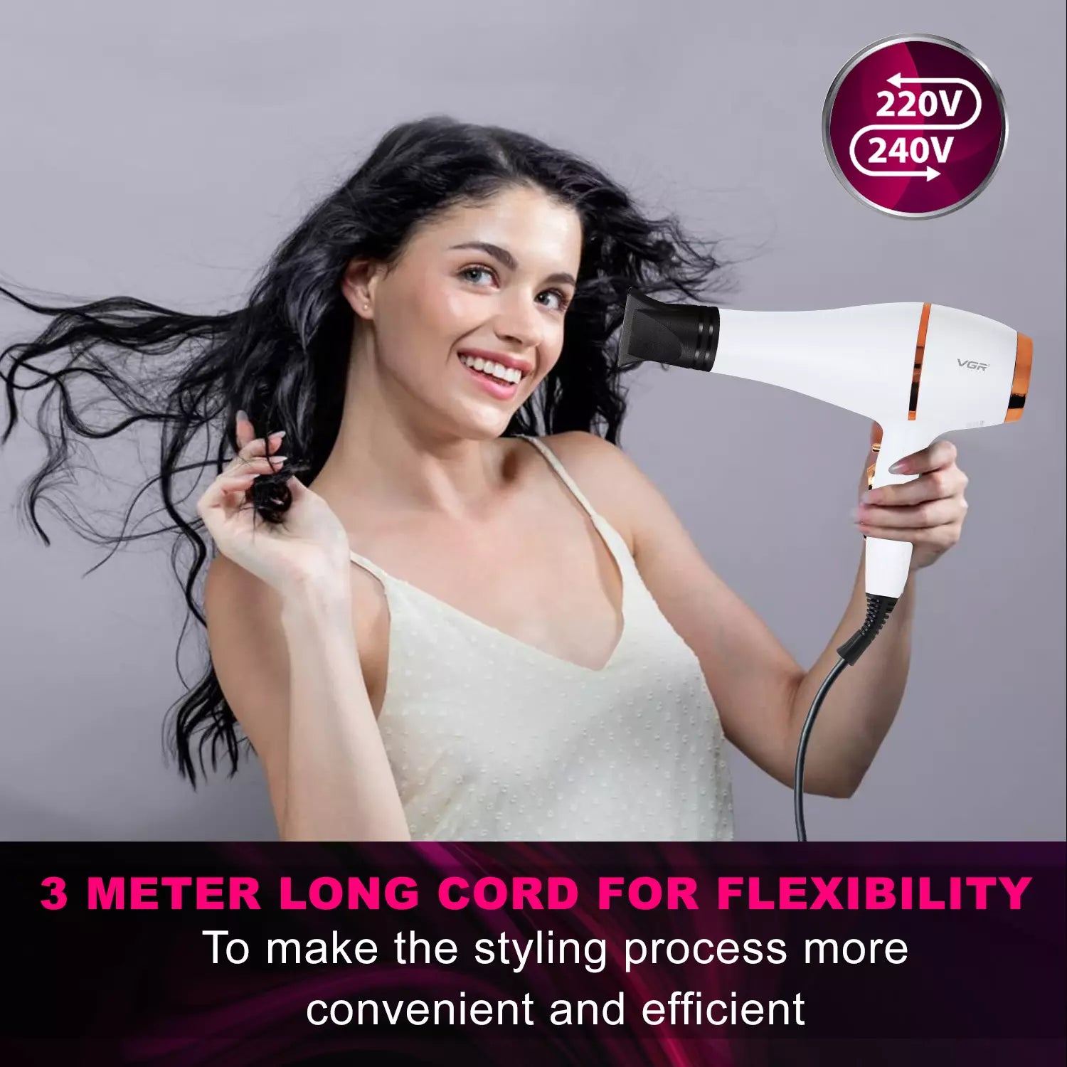 VGR V-414 Women's Heavy Duty 1800-2200 Watt Hair Dryer