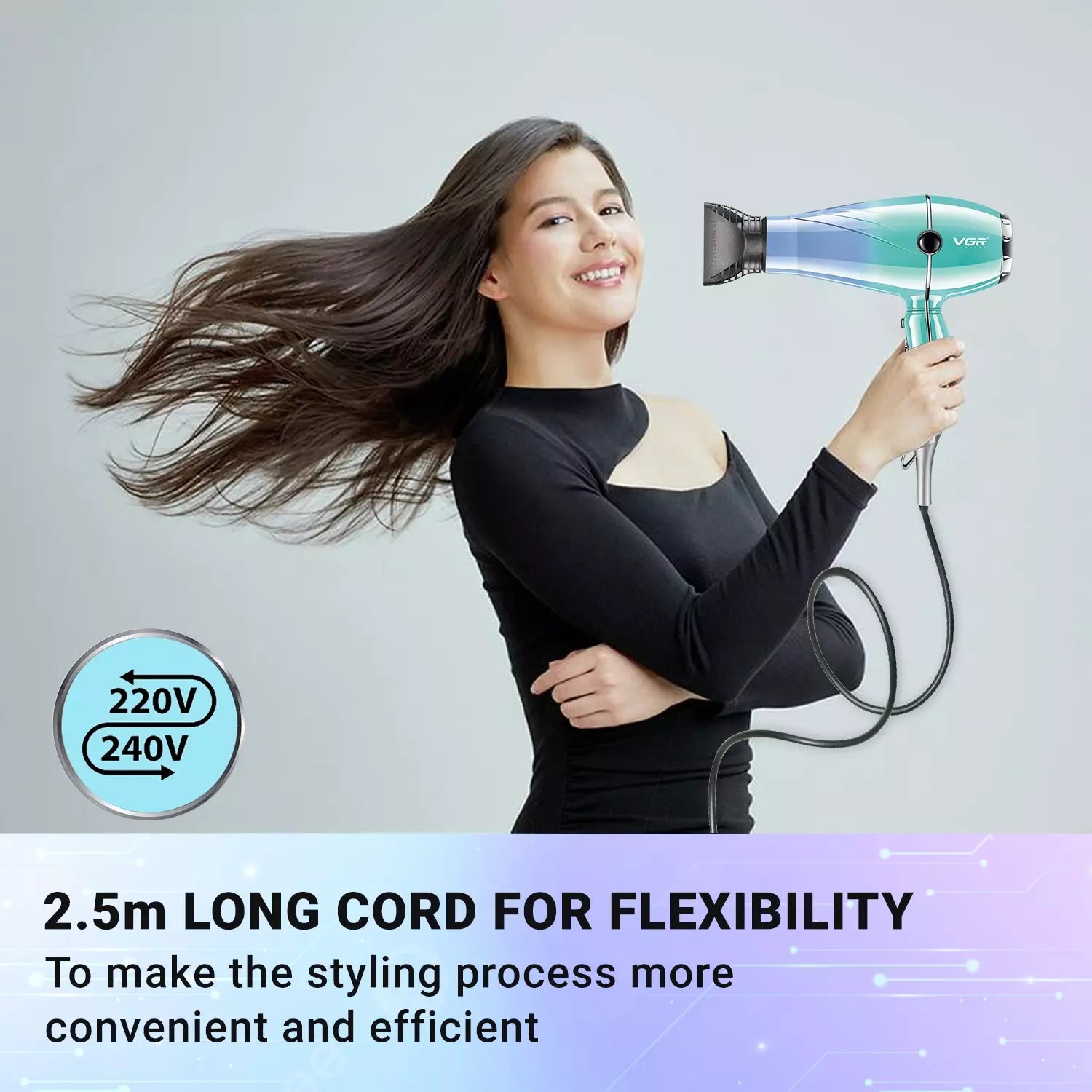 VGR V-452 Hair Dryer For Unisex, Green