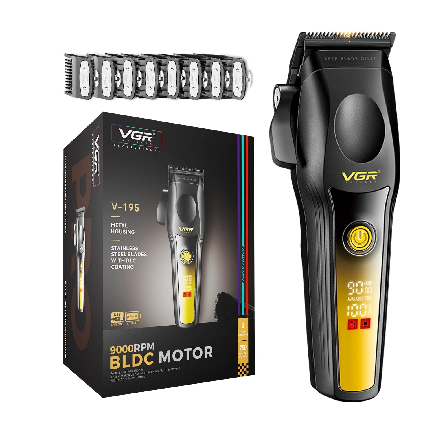 VGR V-195 Professional Hair Clipper Shaver for Men vgrofficial.in