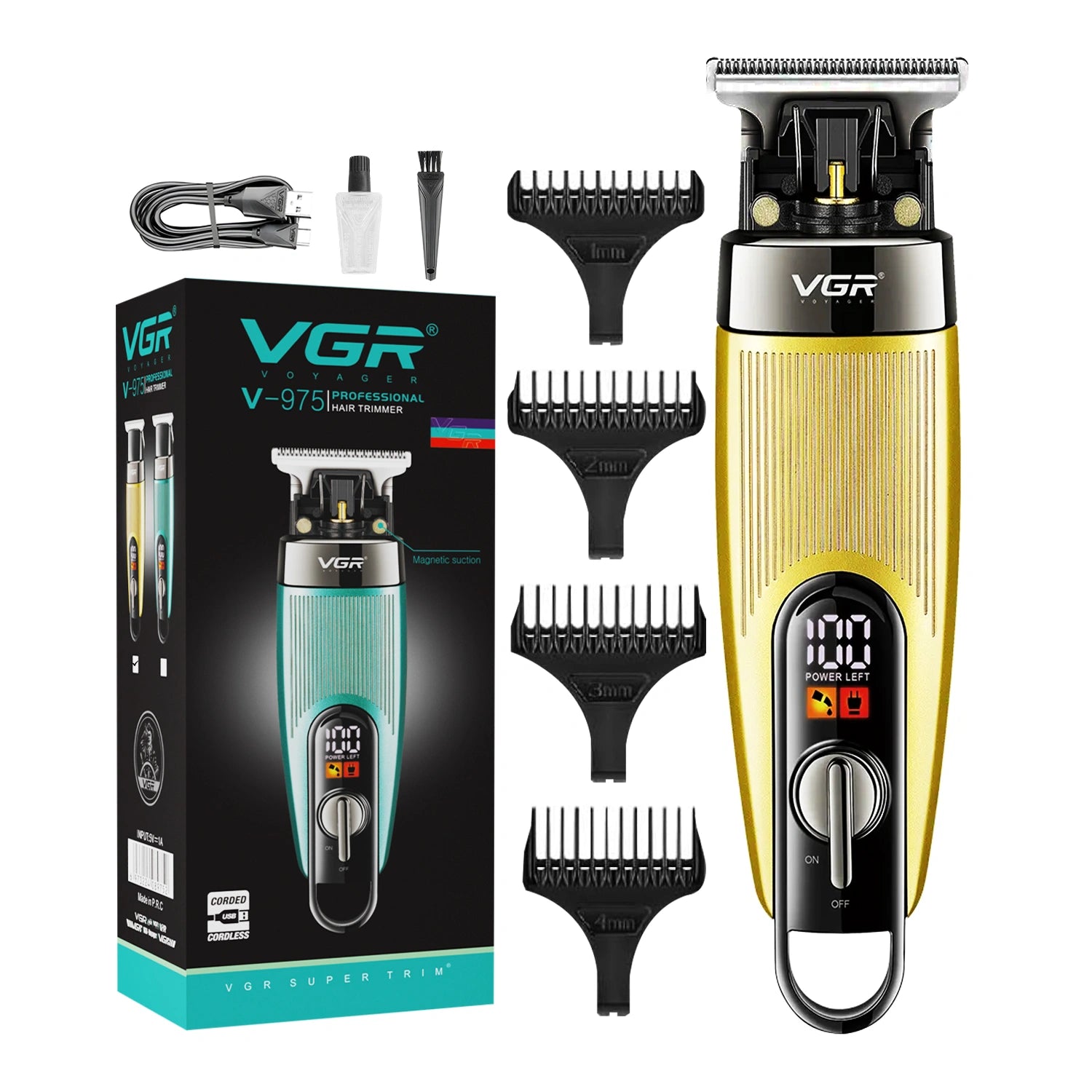 VGR V-975 Professional Salon Series Hair Trimmer for Mens & Boys