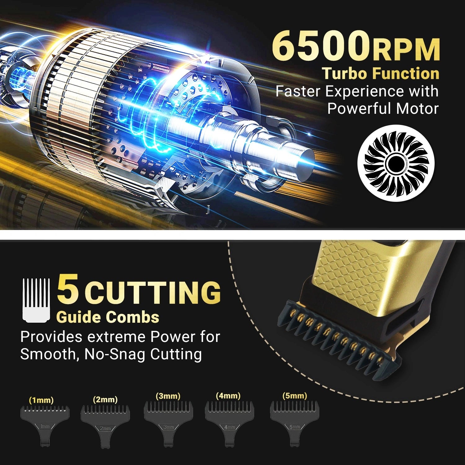 VGR VL-366 Limited Edition Professional 3 in 1 Grooming Kit, (Gold)