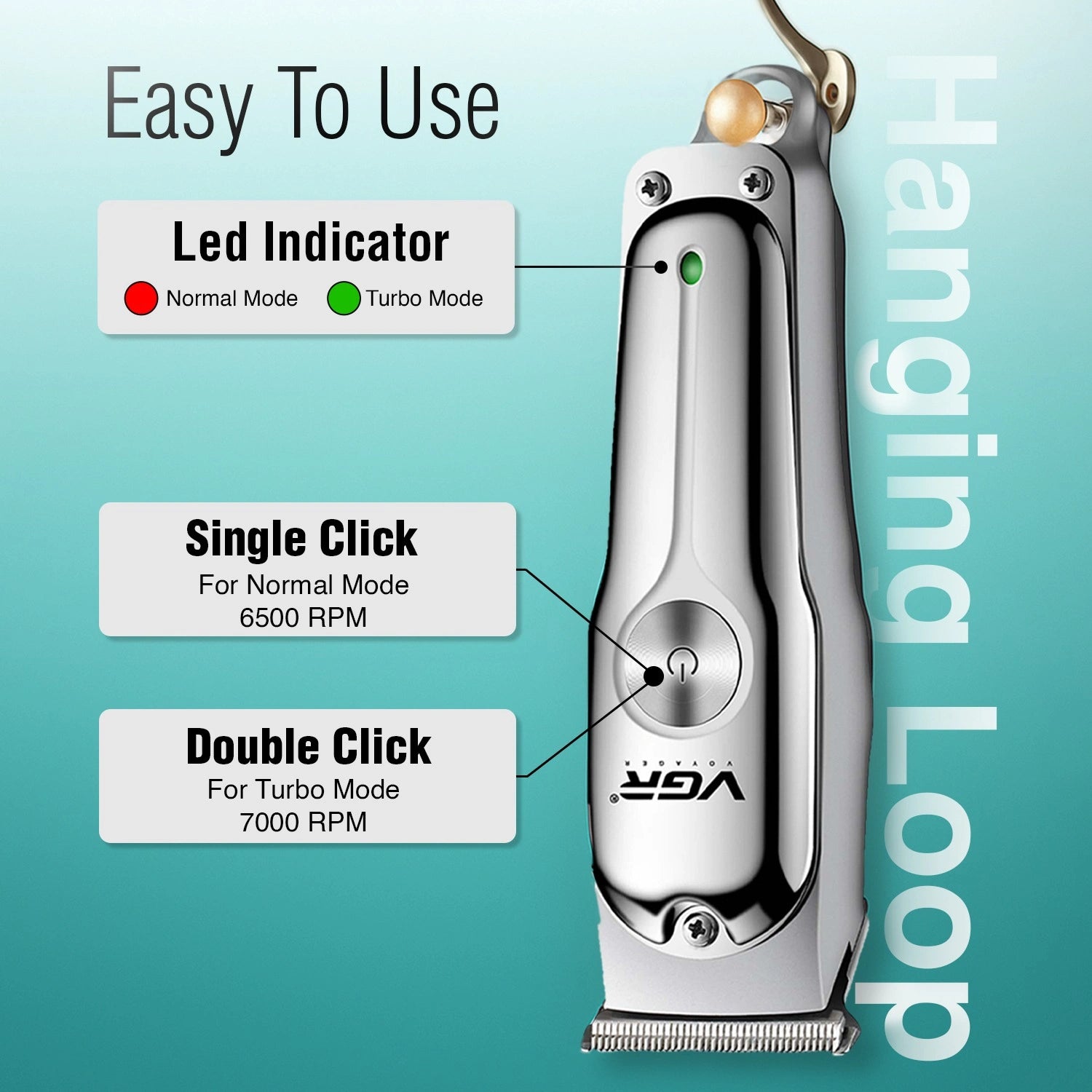 VGR V-071 Hair Trimmer For Men, Silver