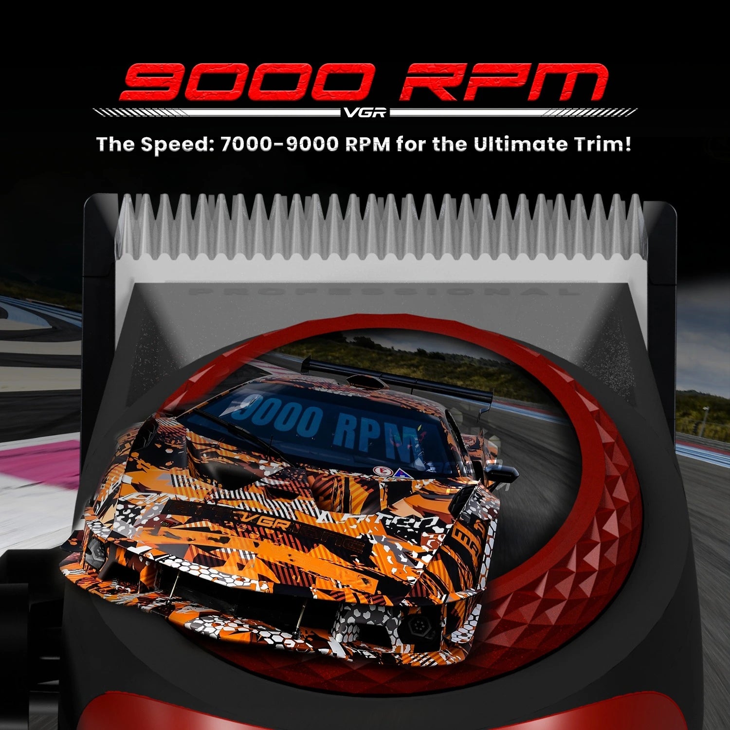 VGR V-001 Professional Hair Clipper For Men, Red