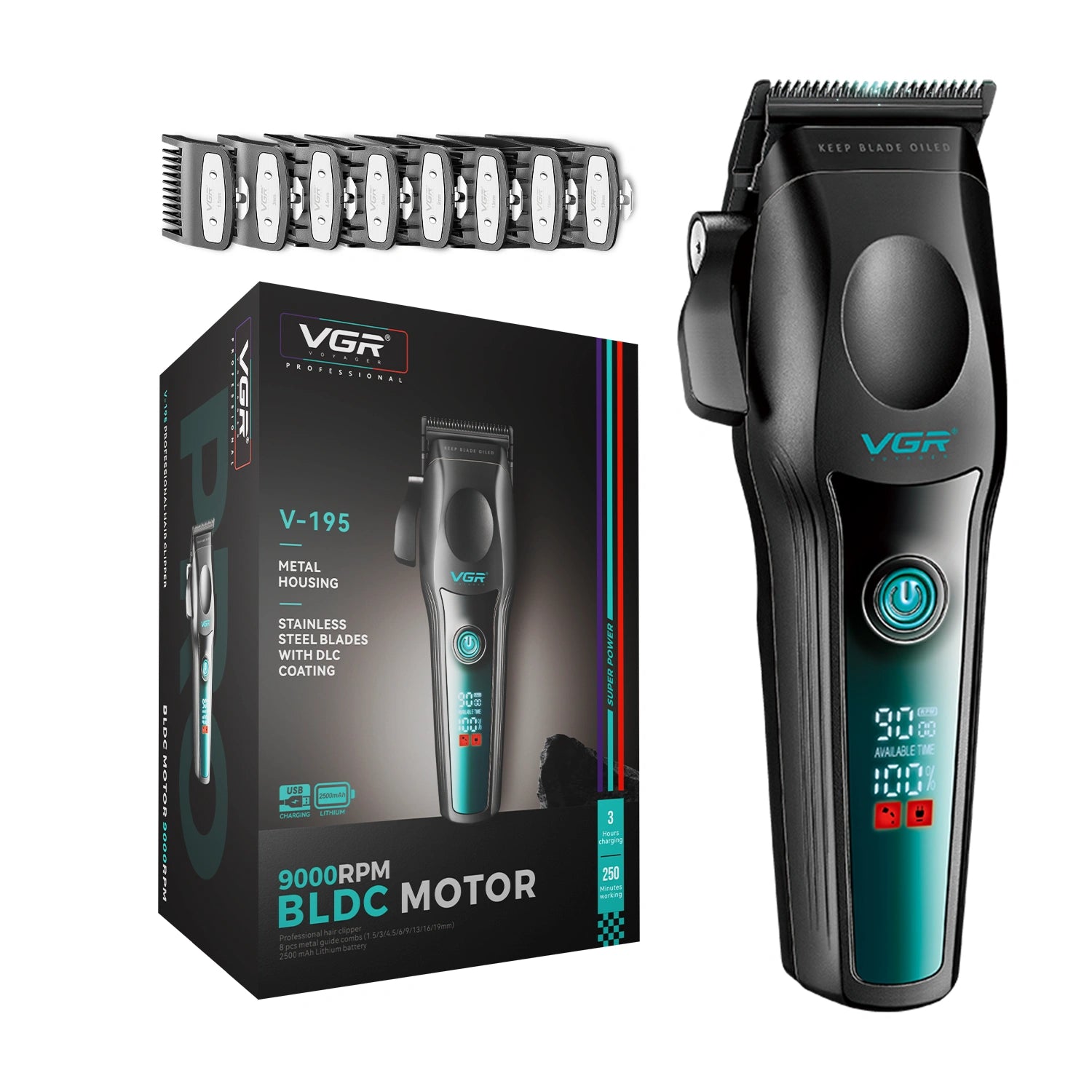 VGR V-195 Professional Hair Clipper Shaver for Men vgrofficial.in