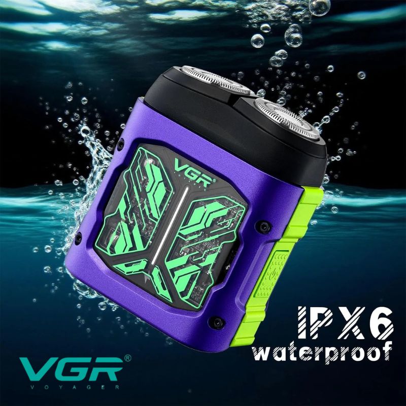 VGR V-344 Professional Rotary Shaver with 60 Min Runtime, Purple