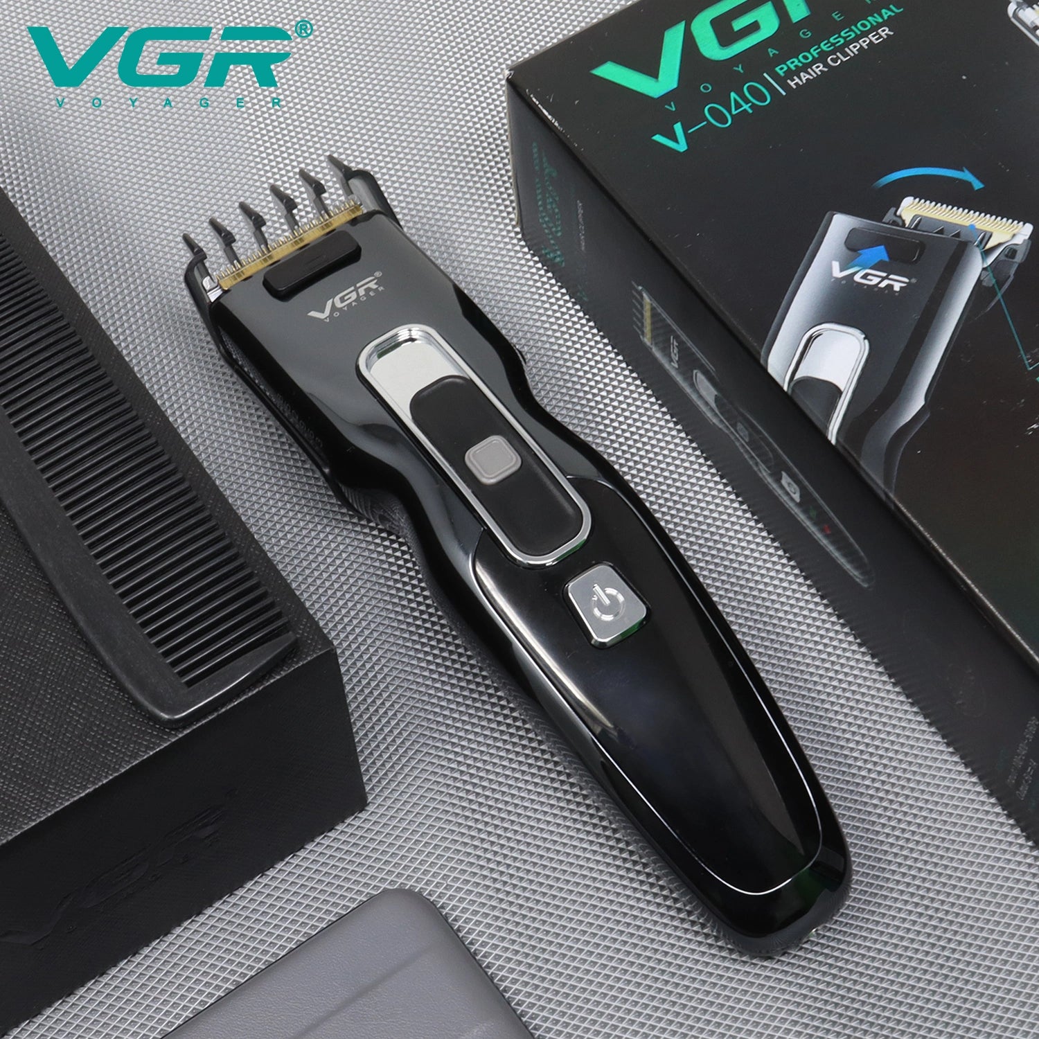 VGR V-040 Hair Clipper For Men, Black