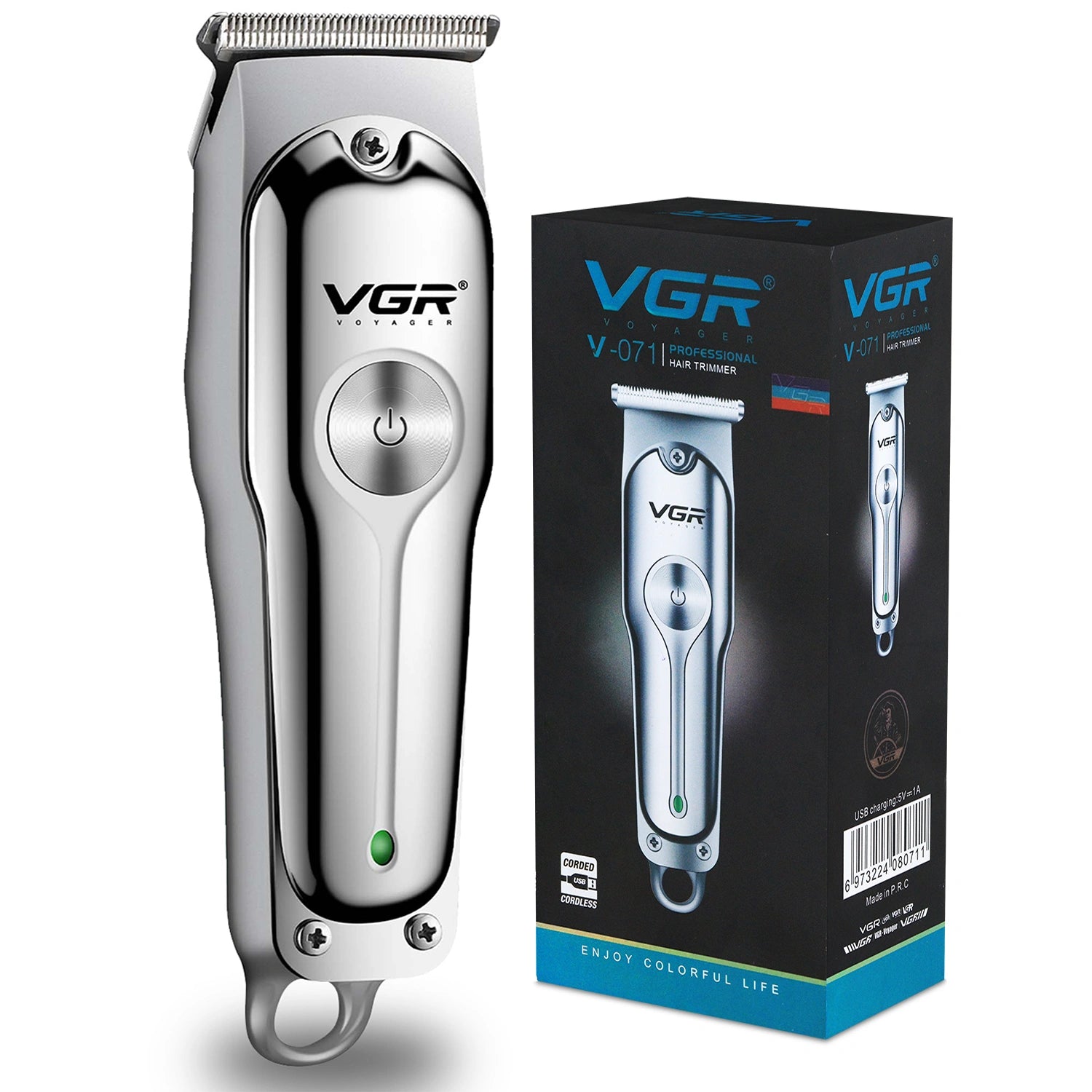 VGR V-071 Hair Trimmer For Men, Silver