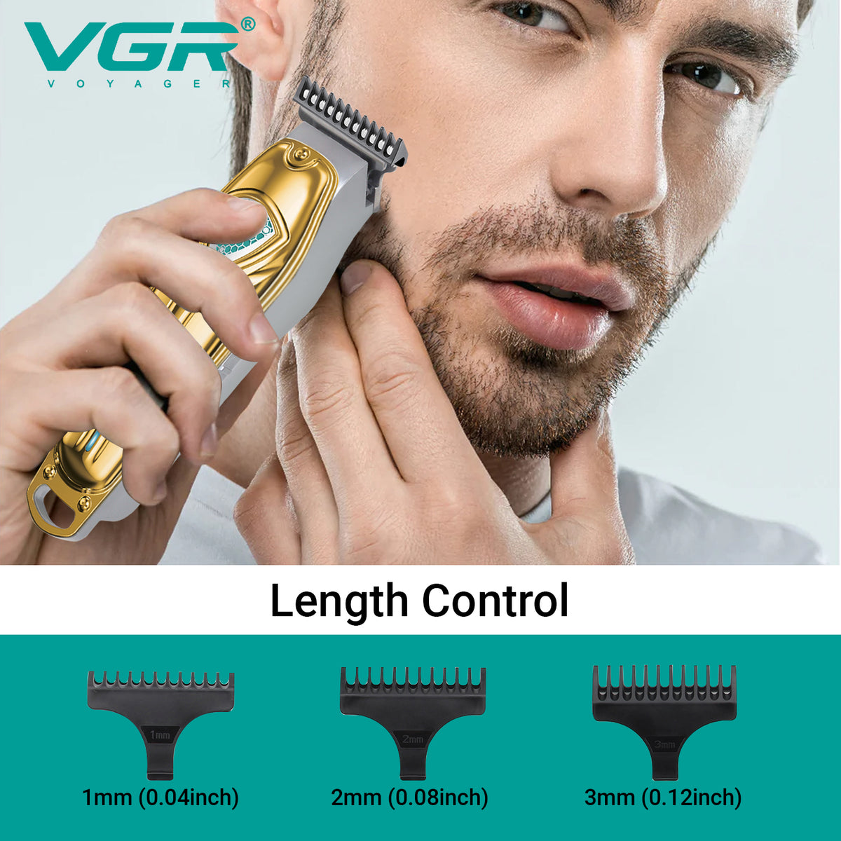 VGR V-911 Hair Trimmer For Men, Gold