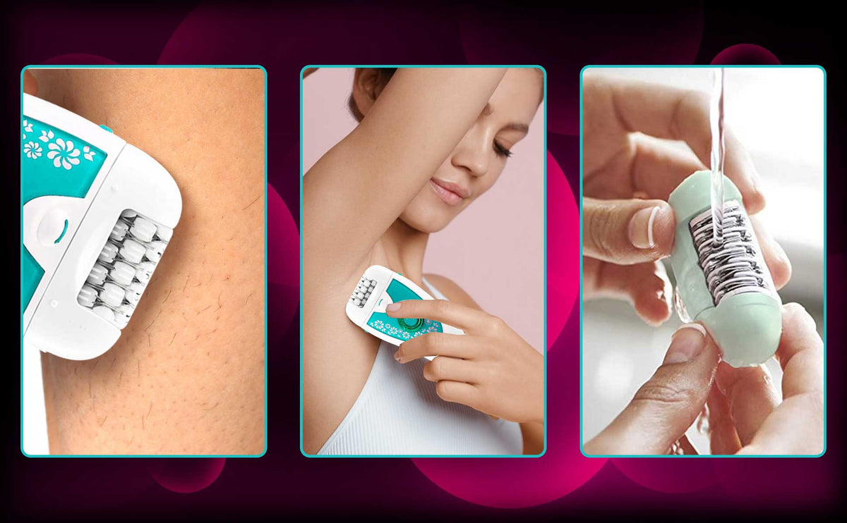 VGR V-722 Epilator For Women, 50 Min Runtime, 600mAh Battery, Pink
