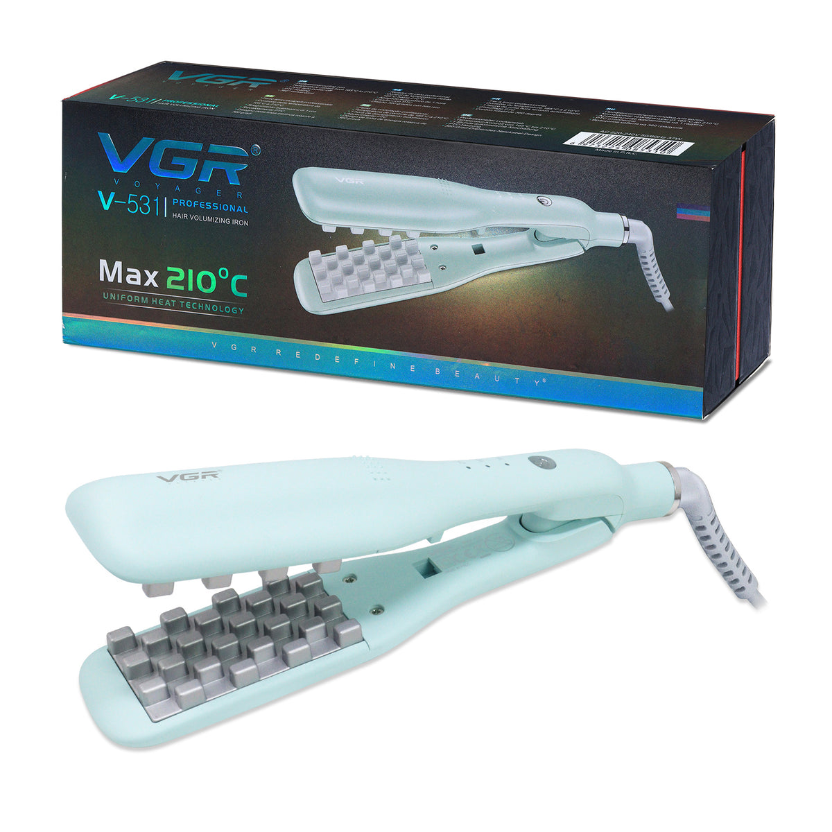 VGR V-531 Hair Volumizer 165°C to 210°C Heat Producer For Women, Green