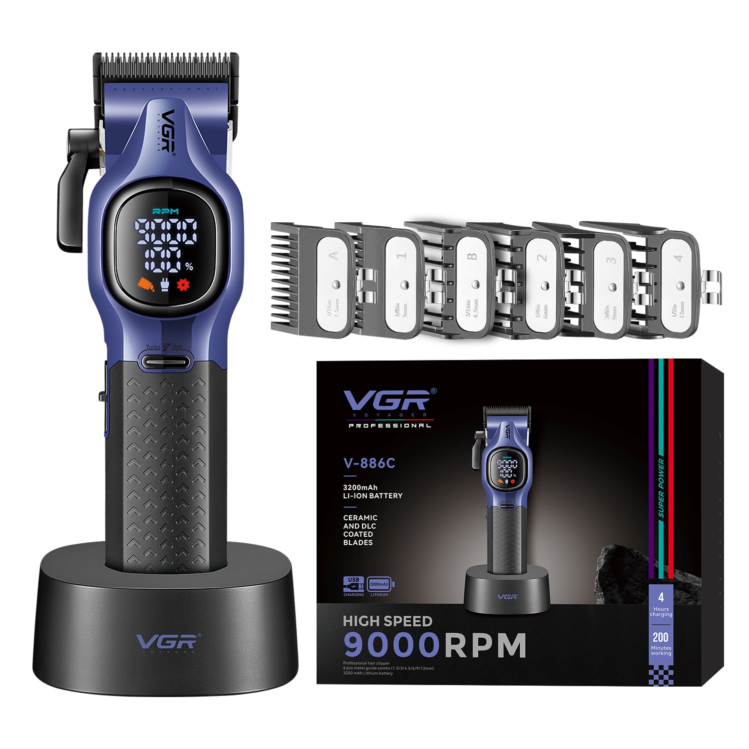 VGR V-886C Professional Hair Clipper