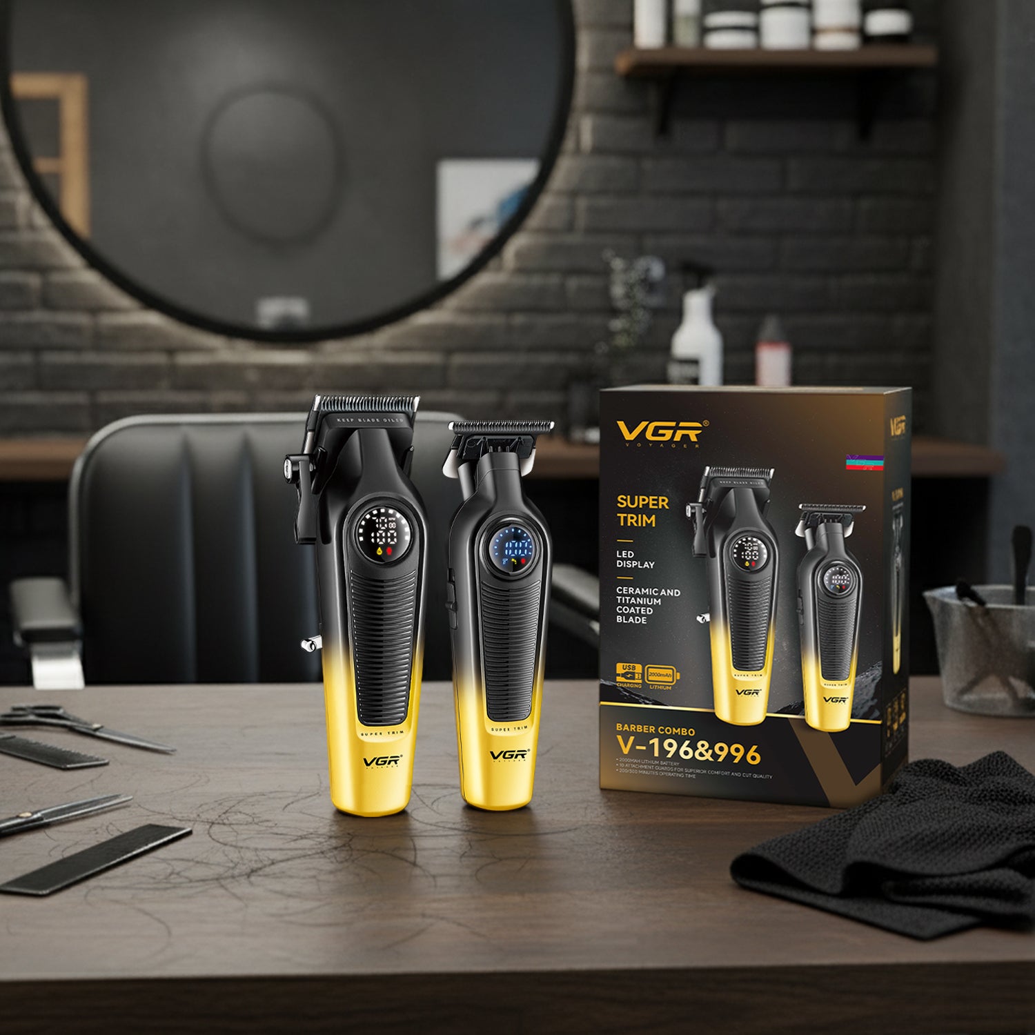 VGR V-196 & V-996 Professional Barber Combo