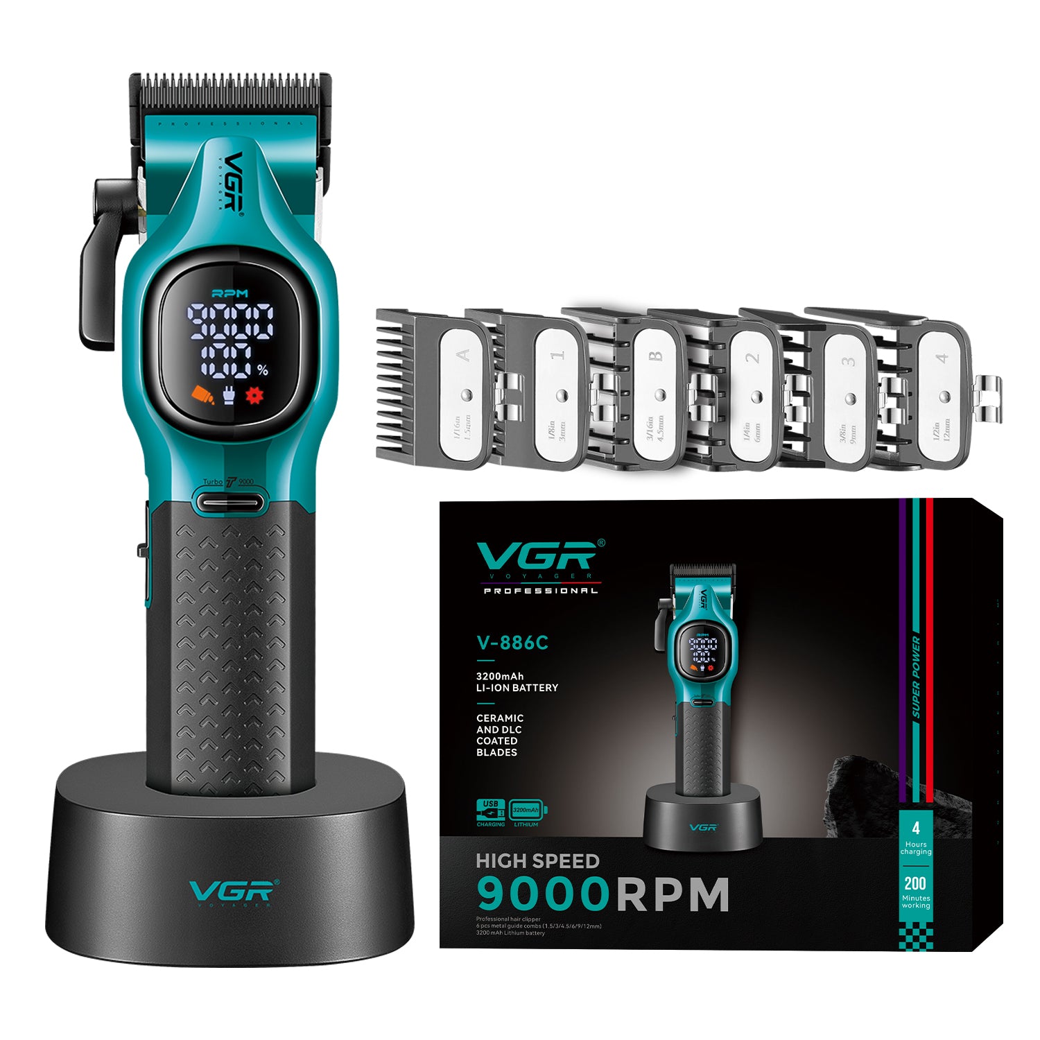VGR V-886C Professional Hair Clipper