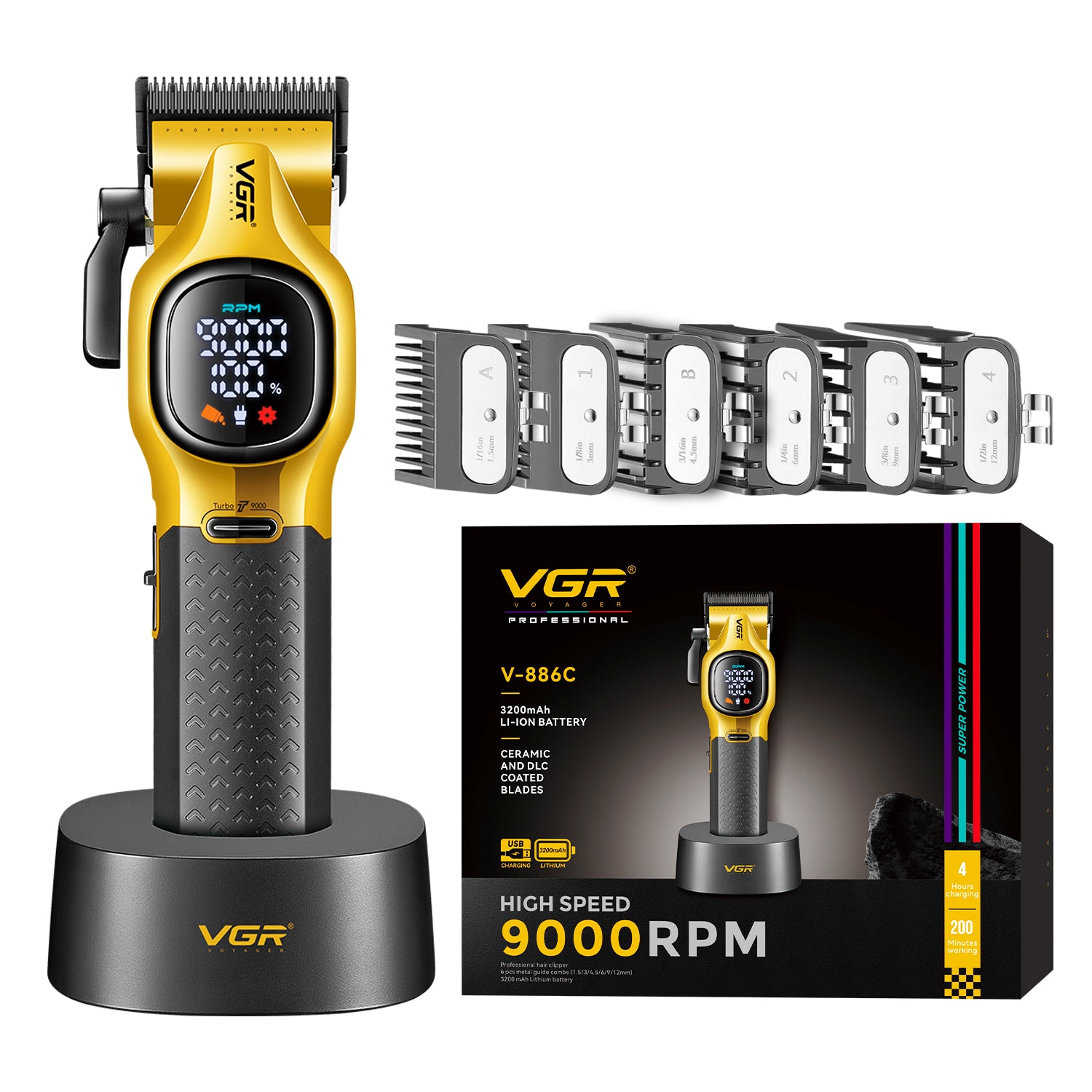 VGR V-886C Professional Hair Clipper