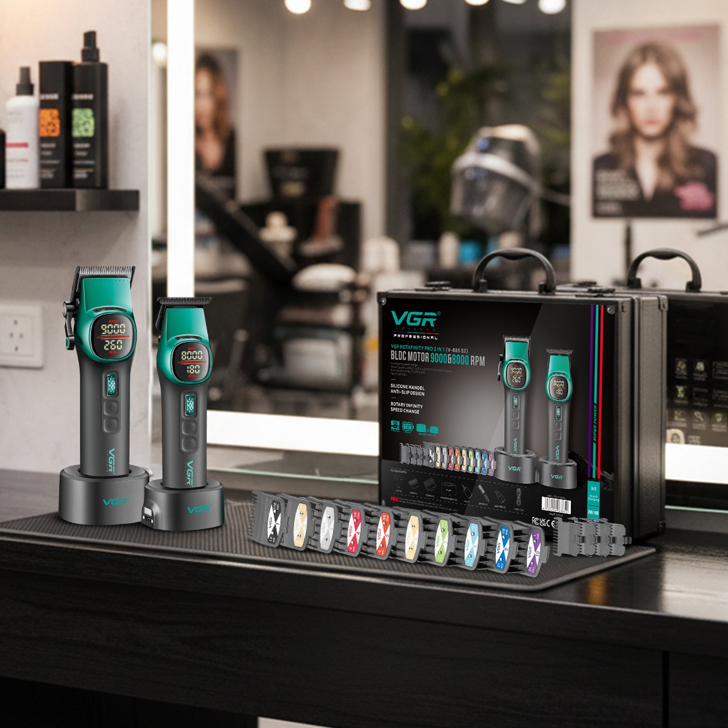 VGR V-885 S2 Rotafinity Pro 2 in 1 Barber Set