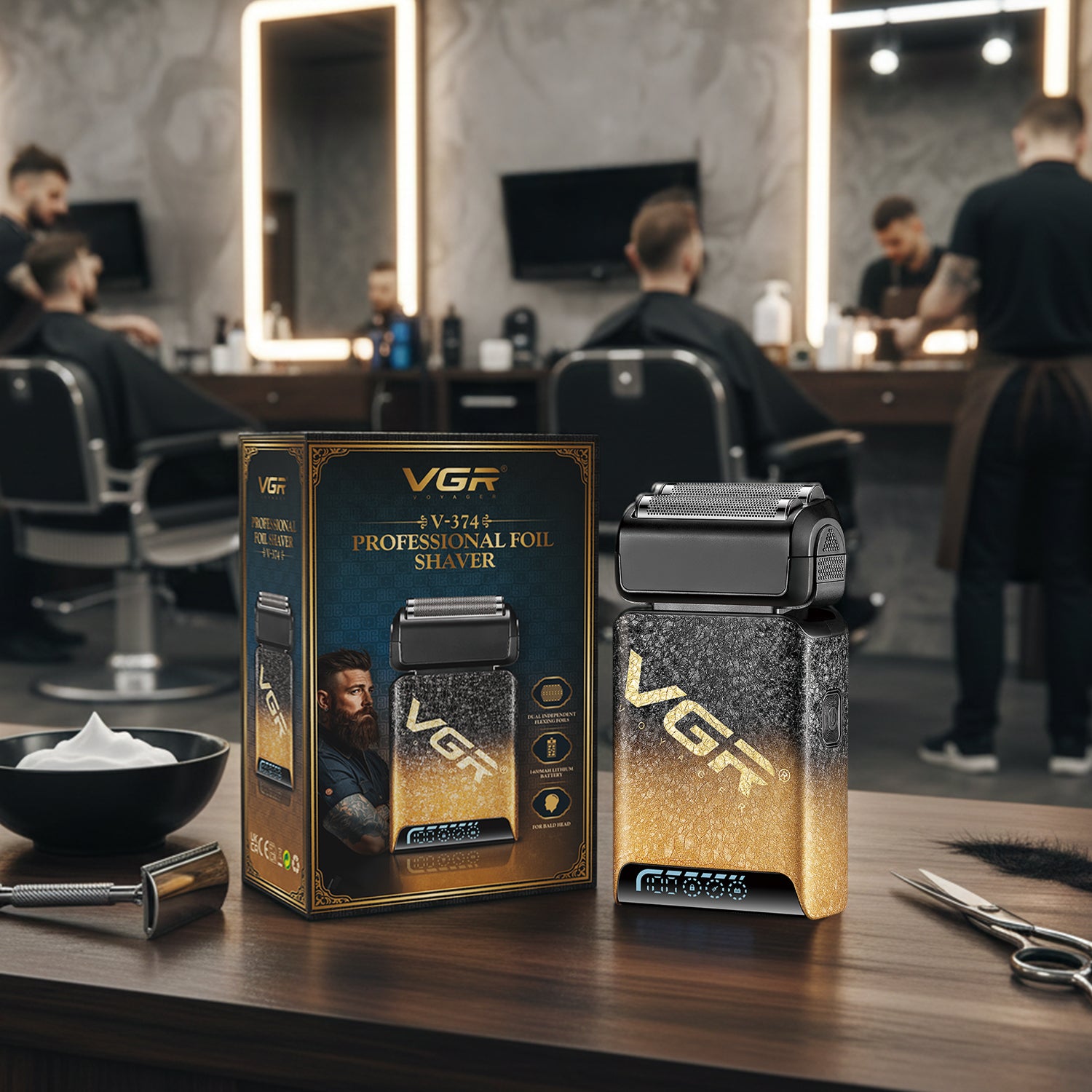 VGR V-374 Professional Foil Shaver | Super Trim Series | Cordless, Dual Foil, 150-Min Runtime