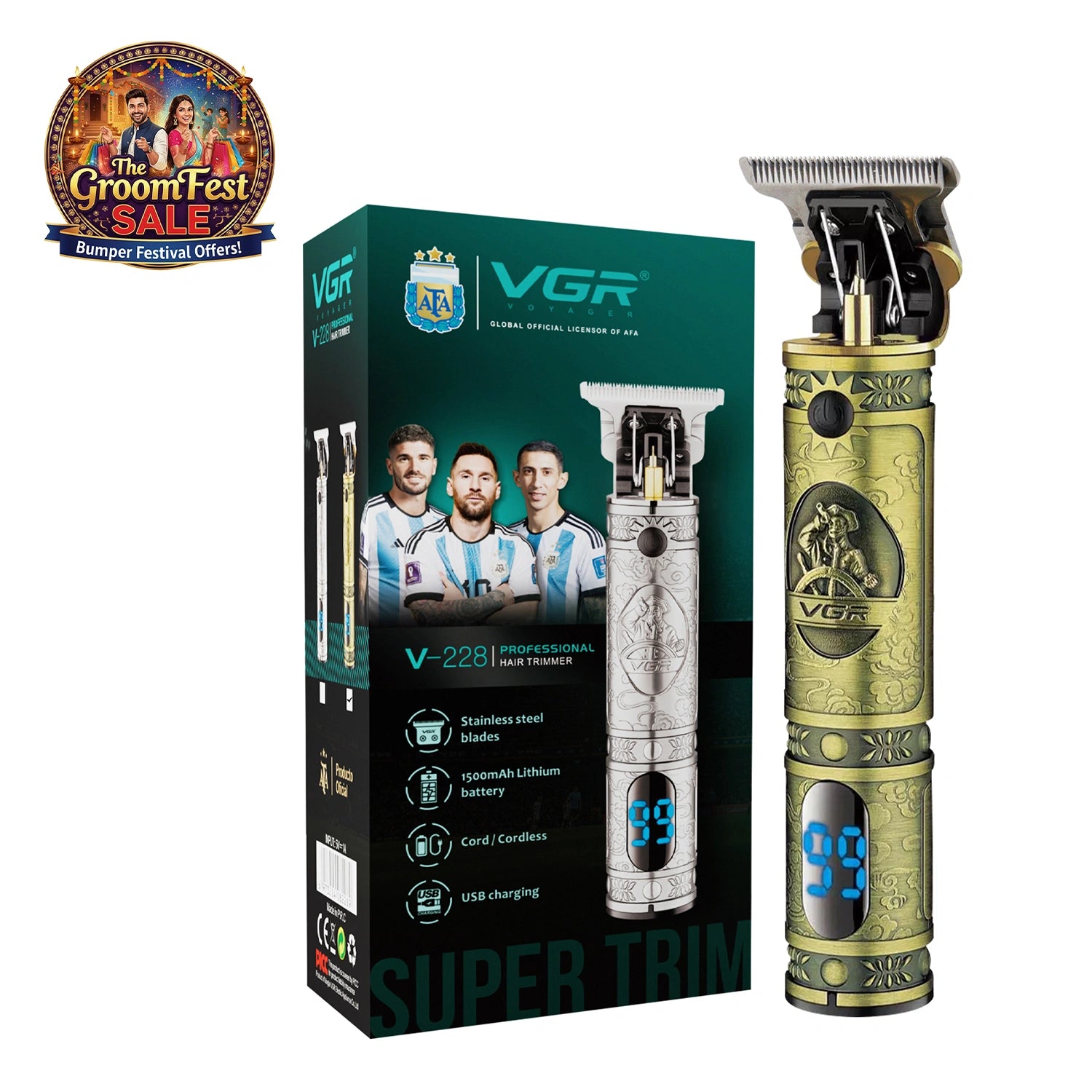 VGR V-228 Hair Trimmer For Men