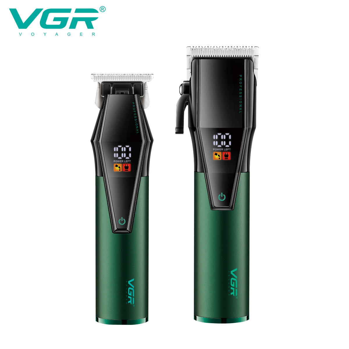 VGR V-677 Professional Trimmer 240 min Runtime 12 Length Settings (Green)