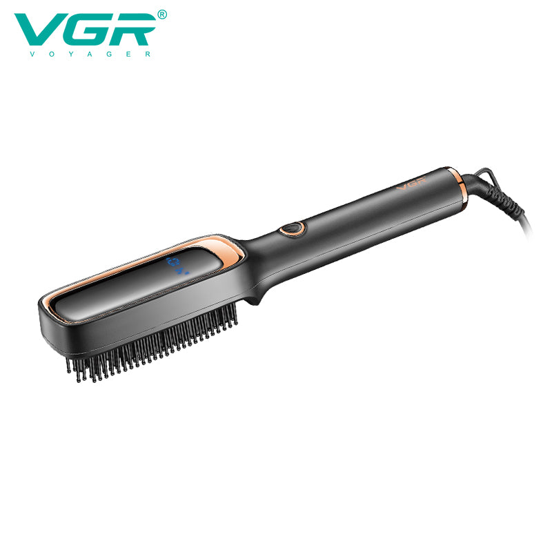 VGR V-560 Professional Ceramic Coating Comb & Hair Straightener Brush (Black)